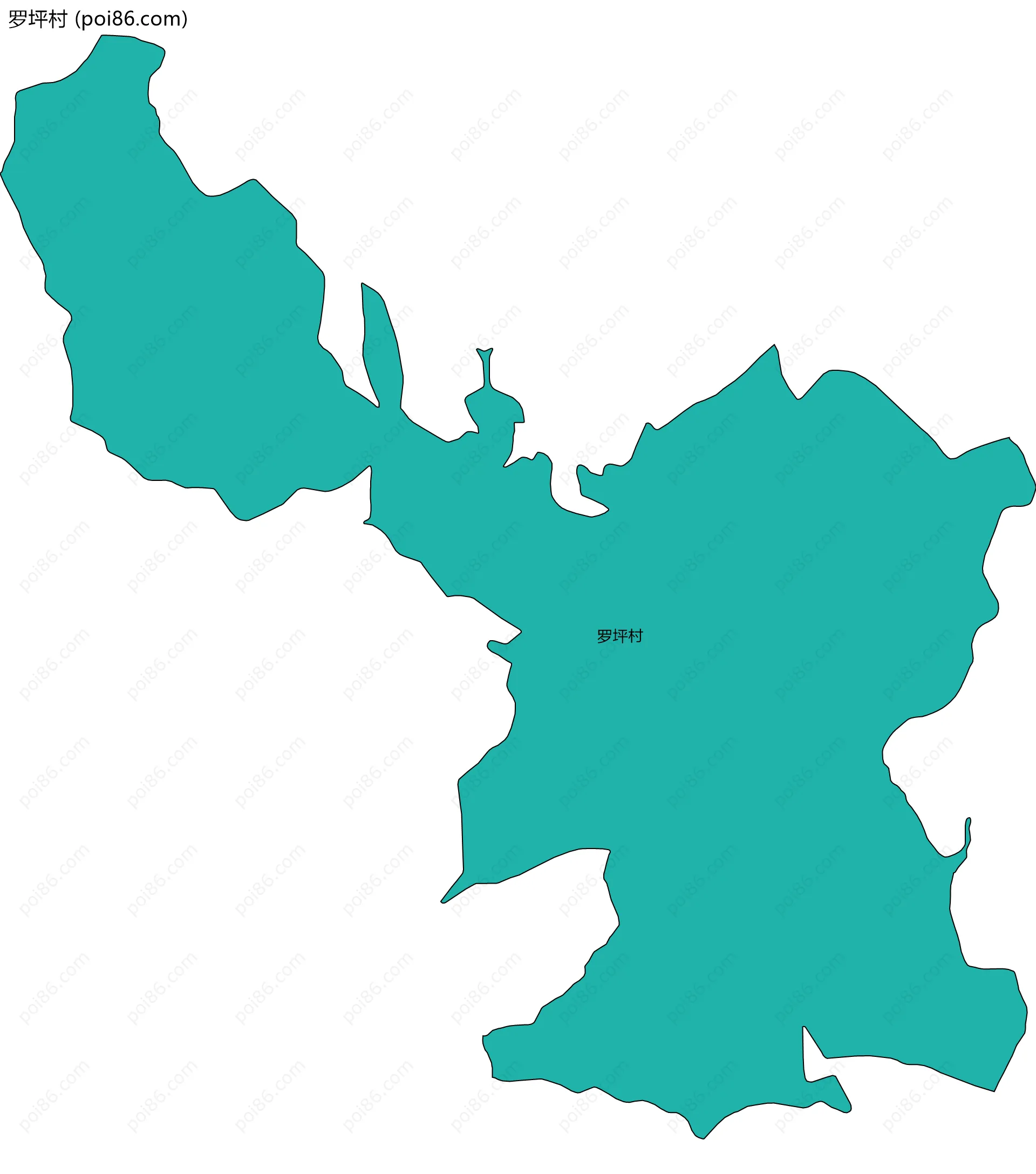 罗坪村边界地图