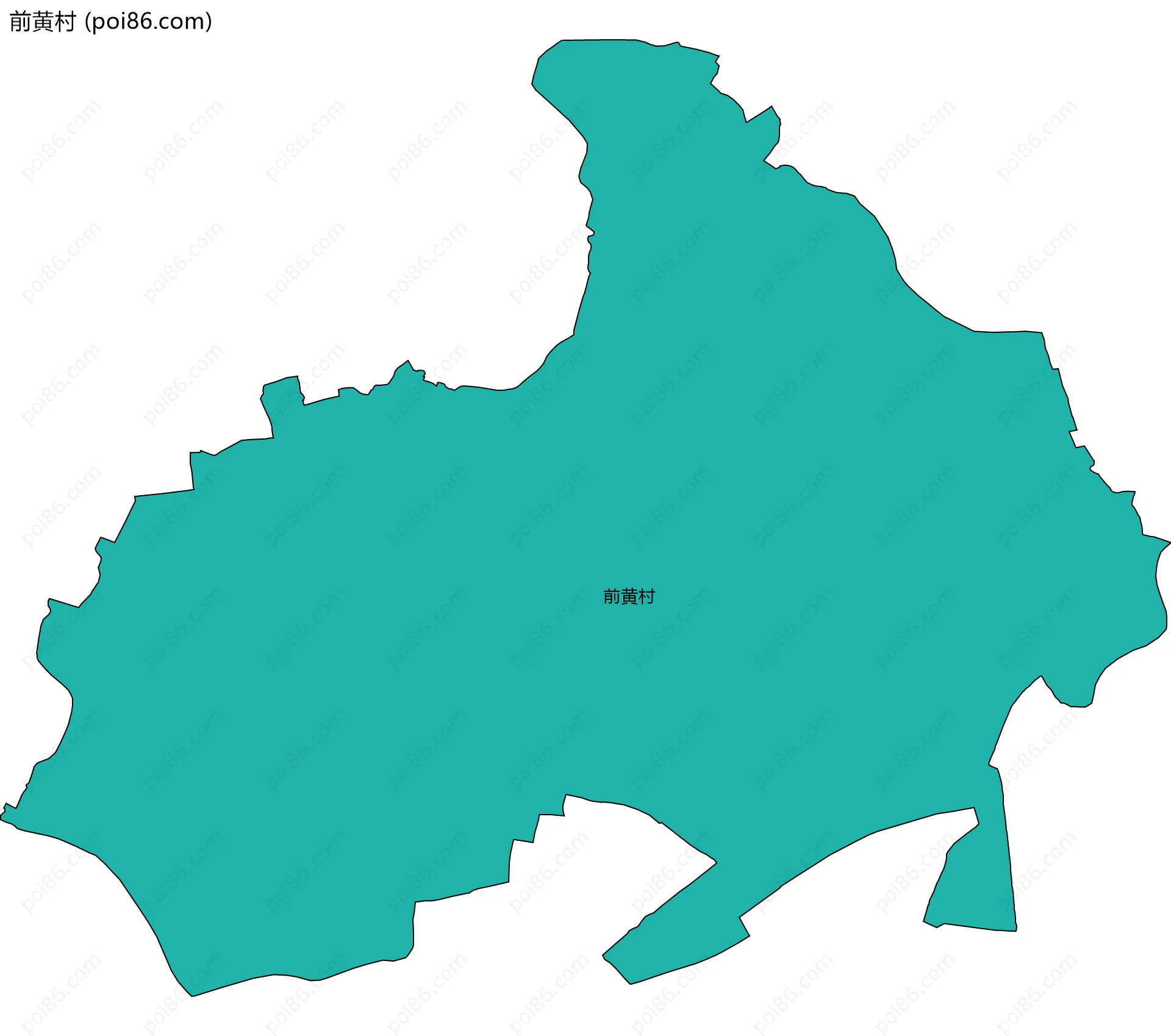 前黄村边界地图