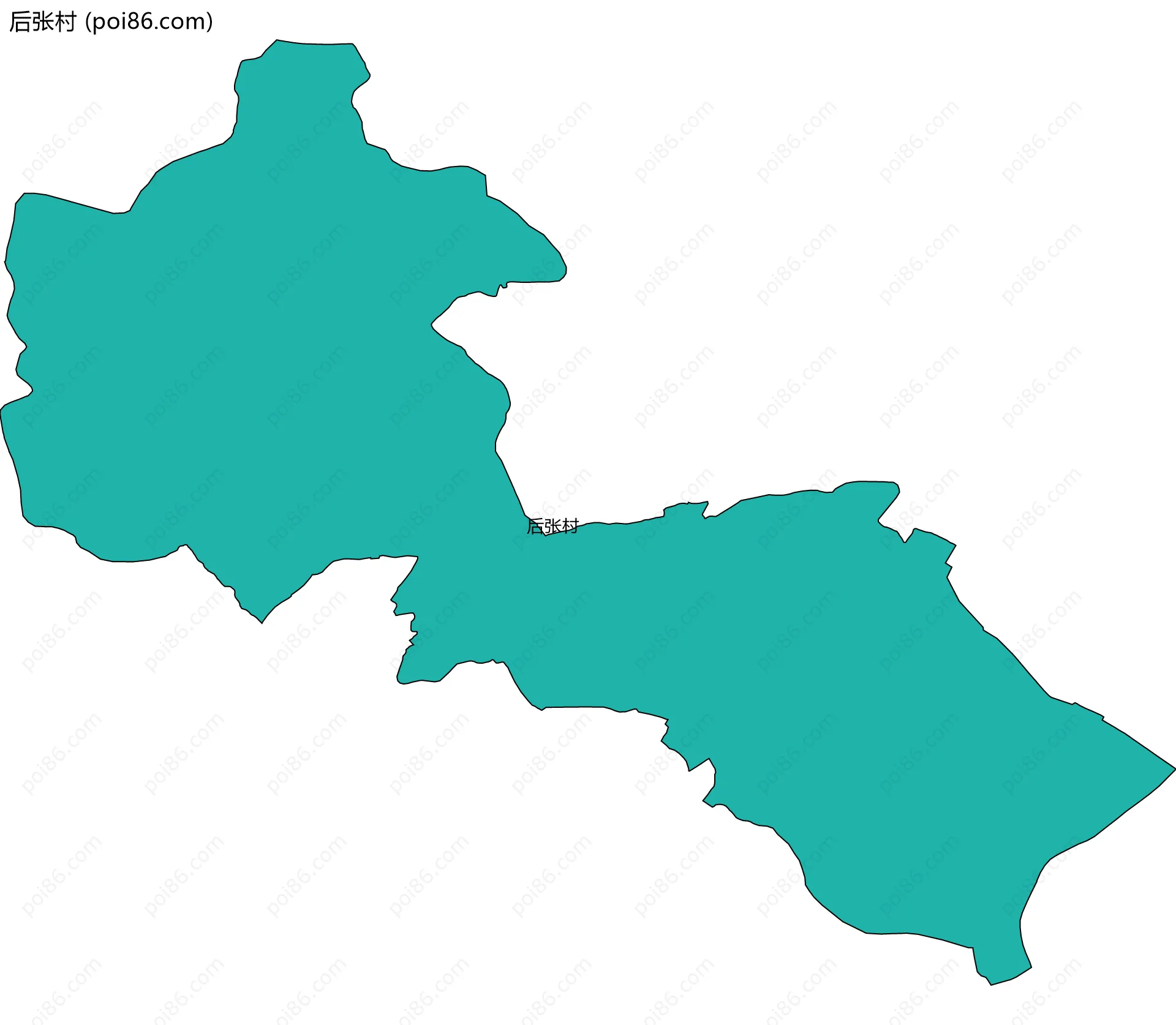 后张村边界地图