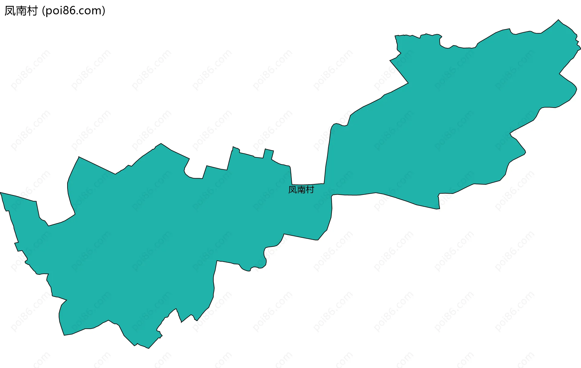 凤南村边界地图