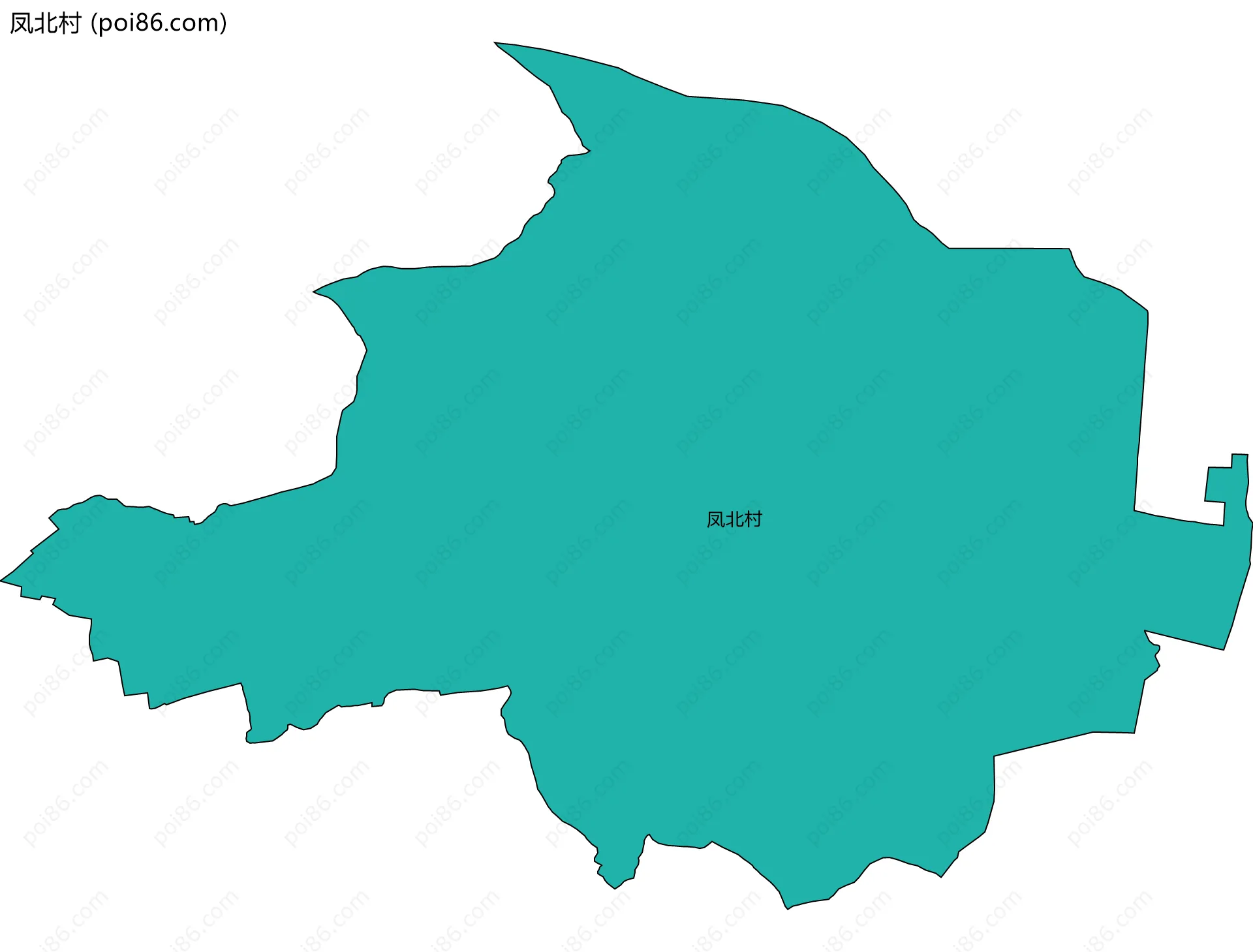 凤北村边界地图