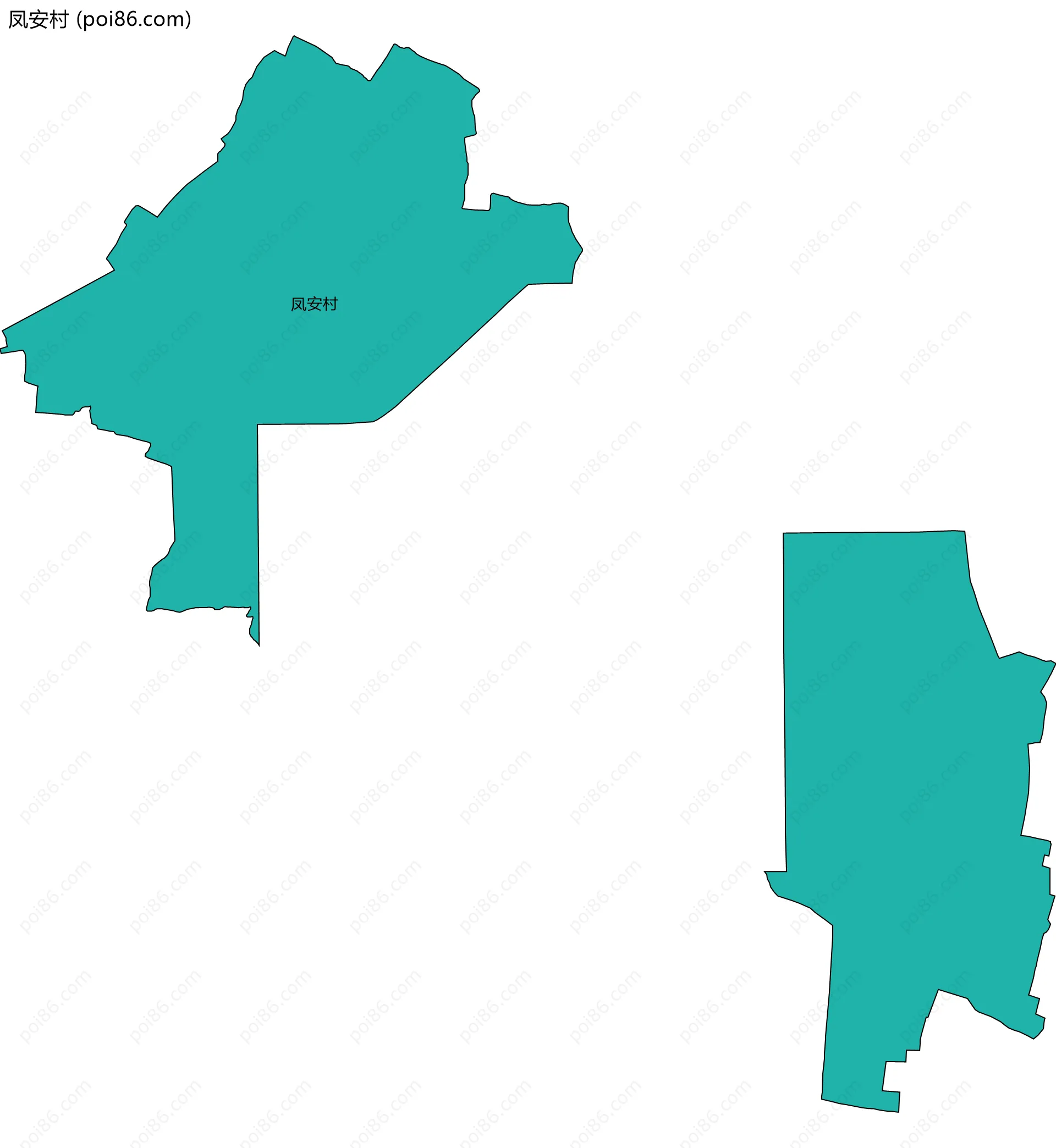 凤安村边界地图
