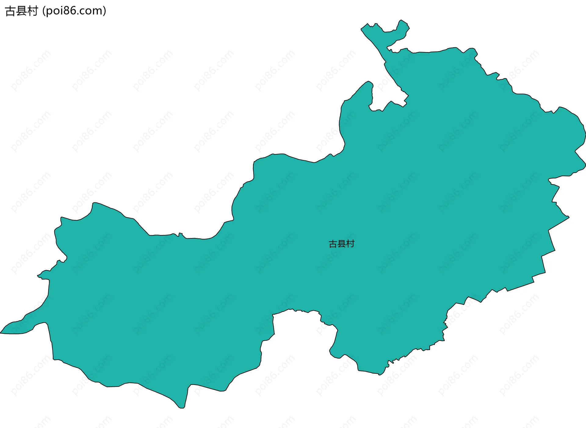 古县村边界地图