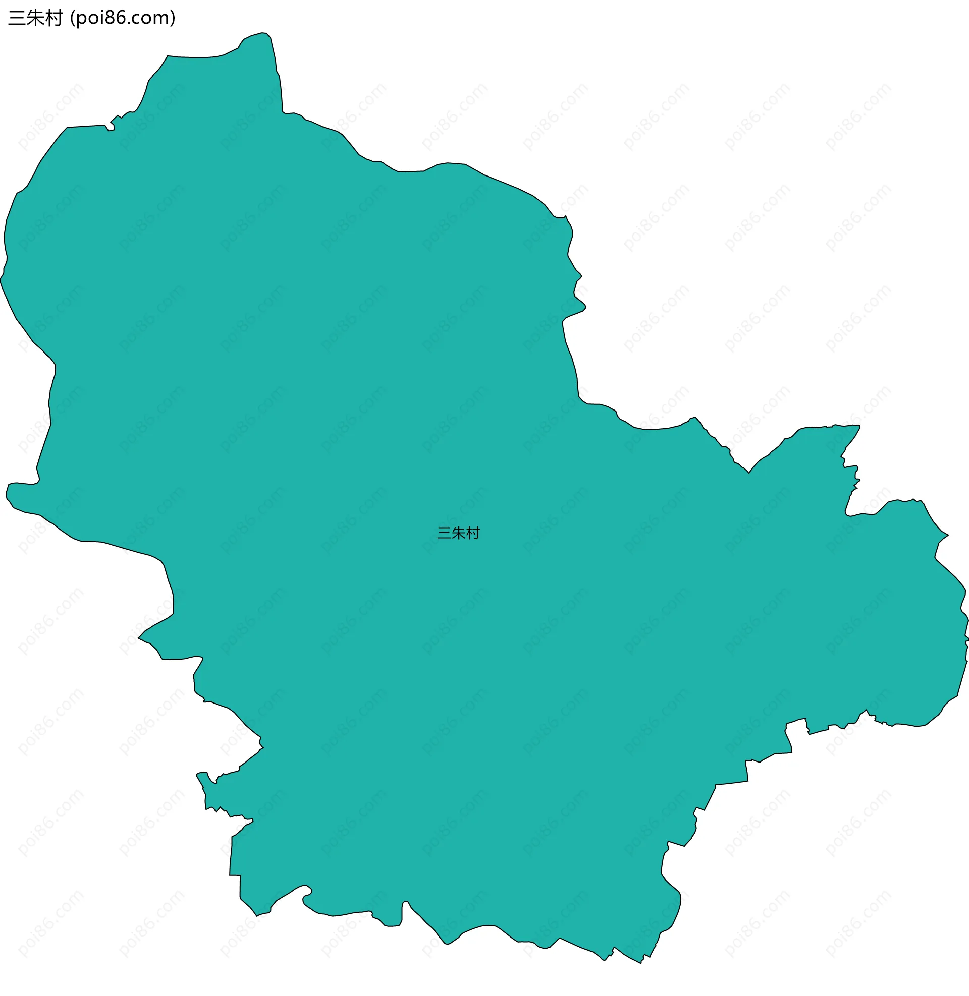 三朱村边界地图