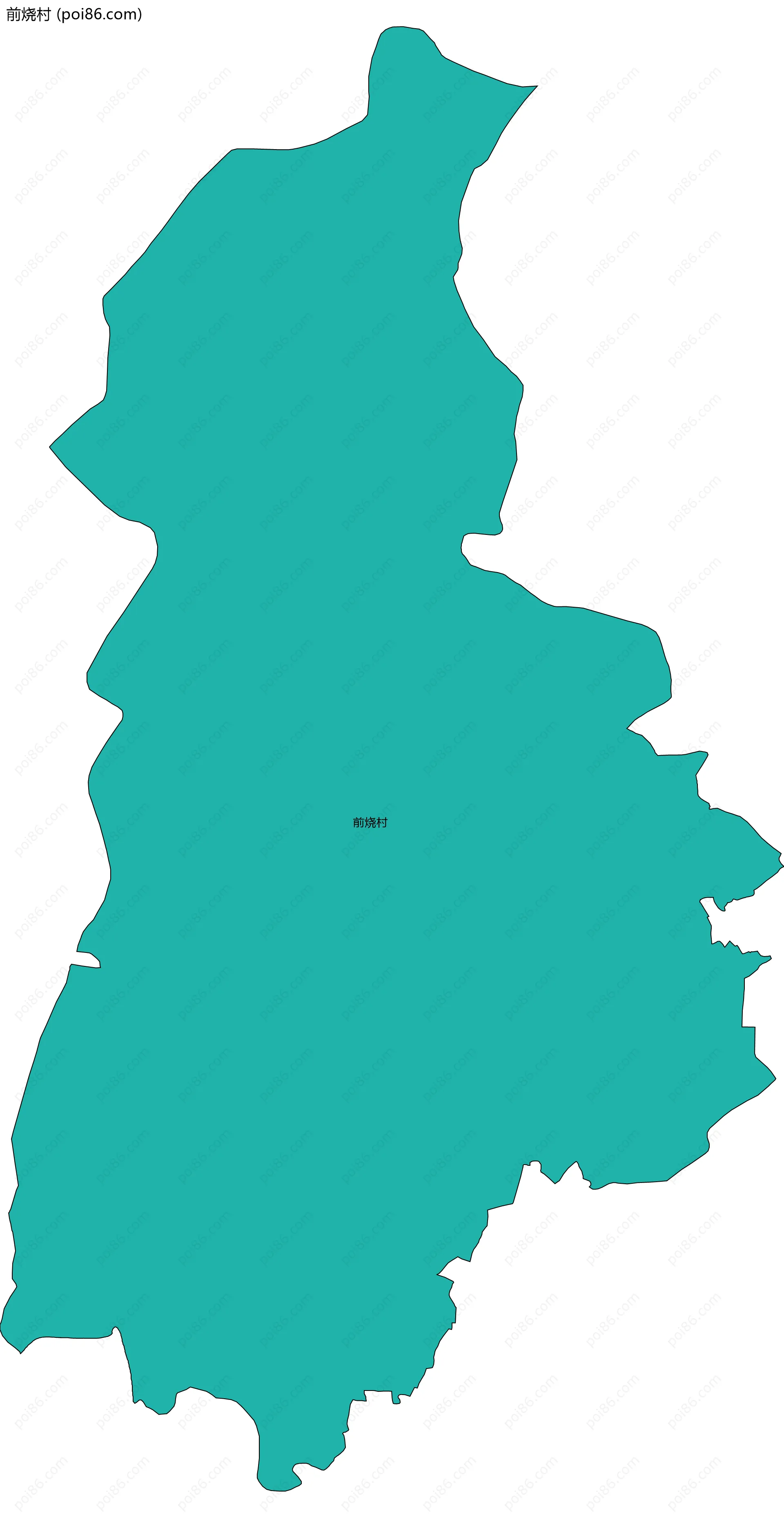 前烧村边界地图