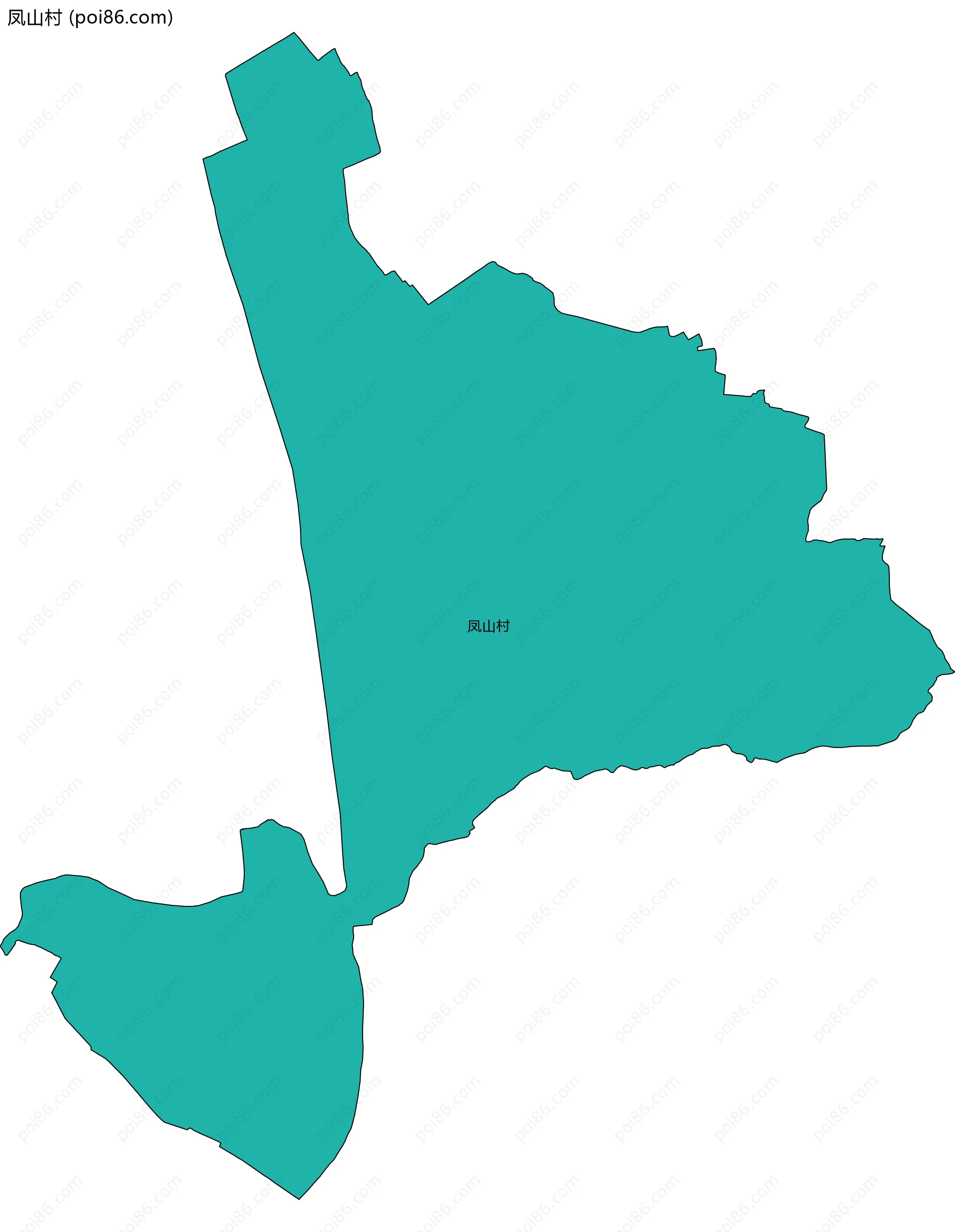 凤山村边界地图