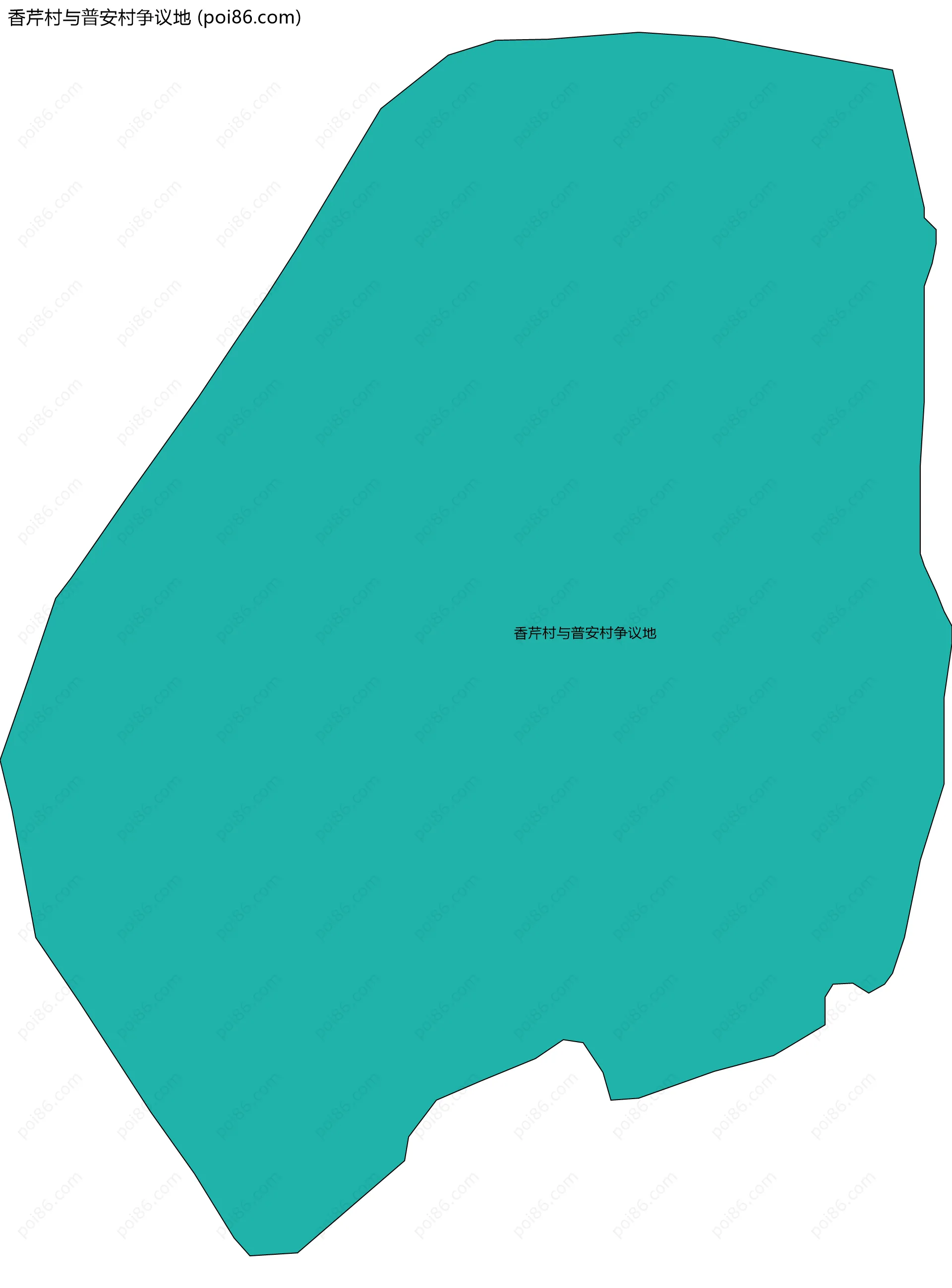 香芹村与普安村争议地边界地图