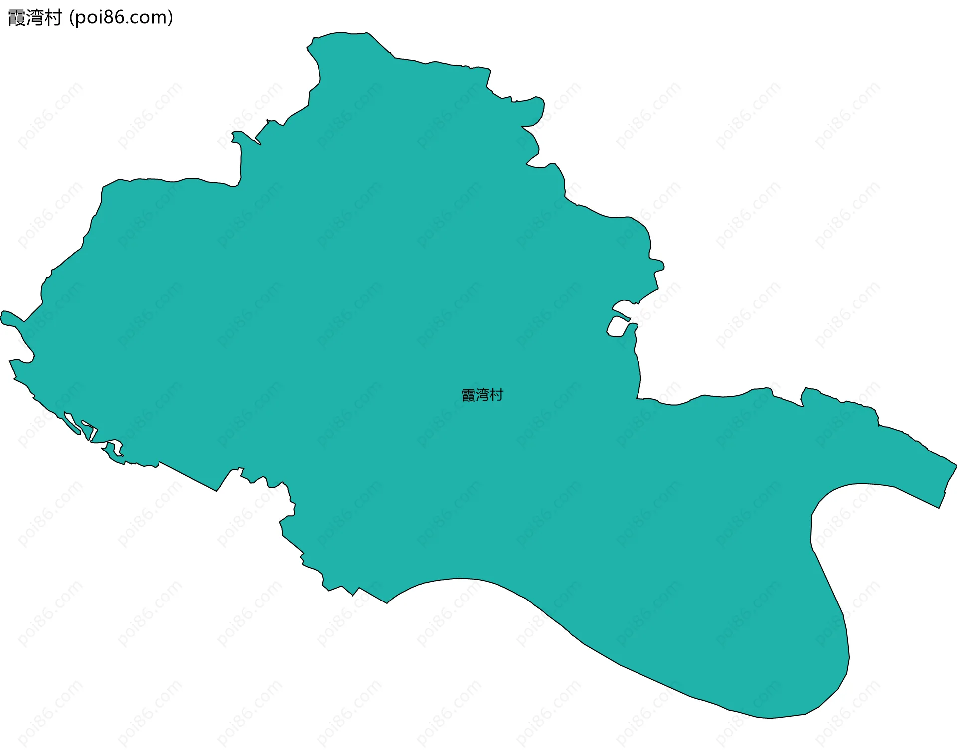 霞湾村边界地图