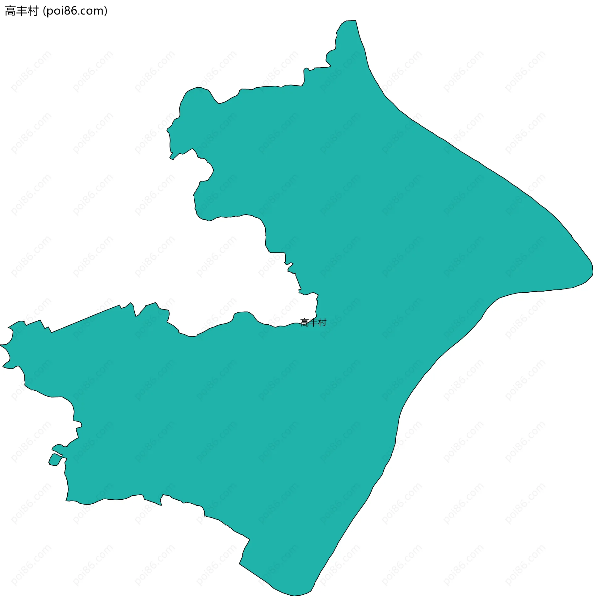 高丰村边界地图