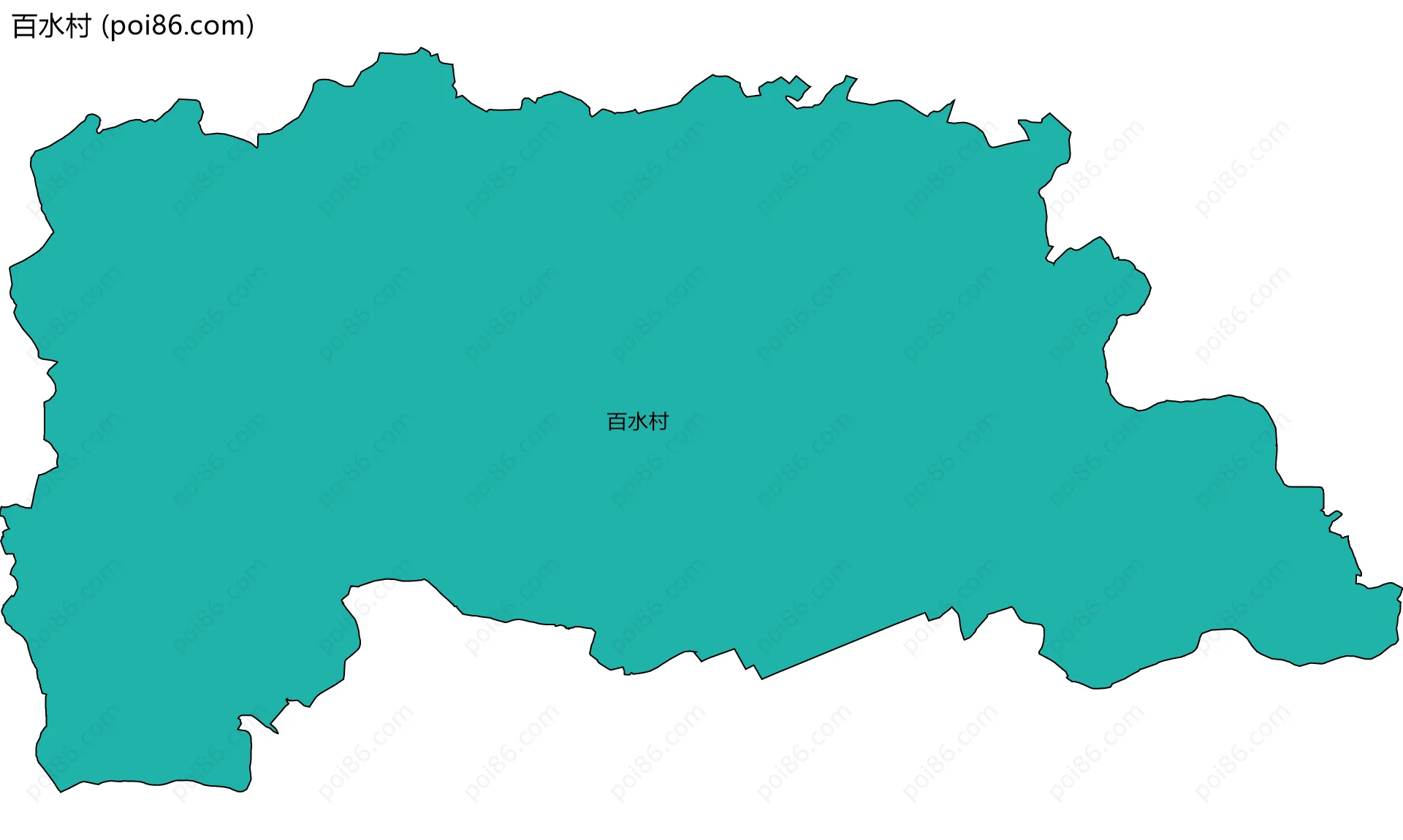 百水村边界地图