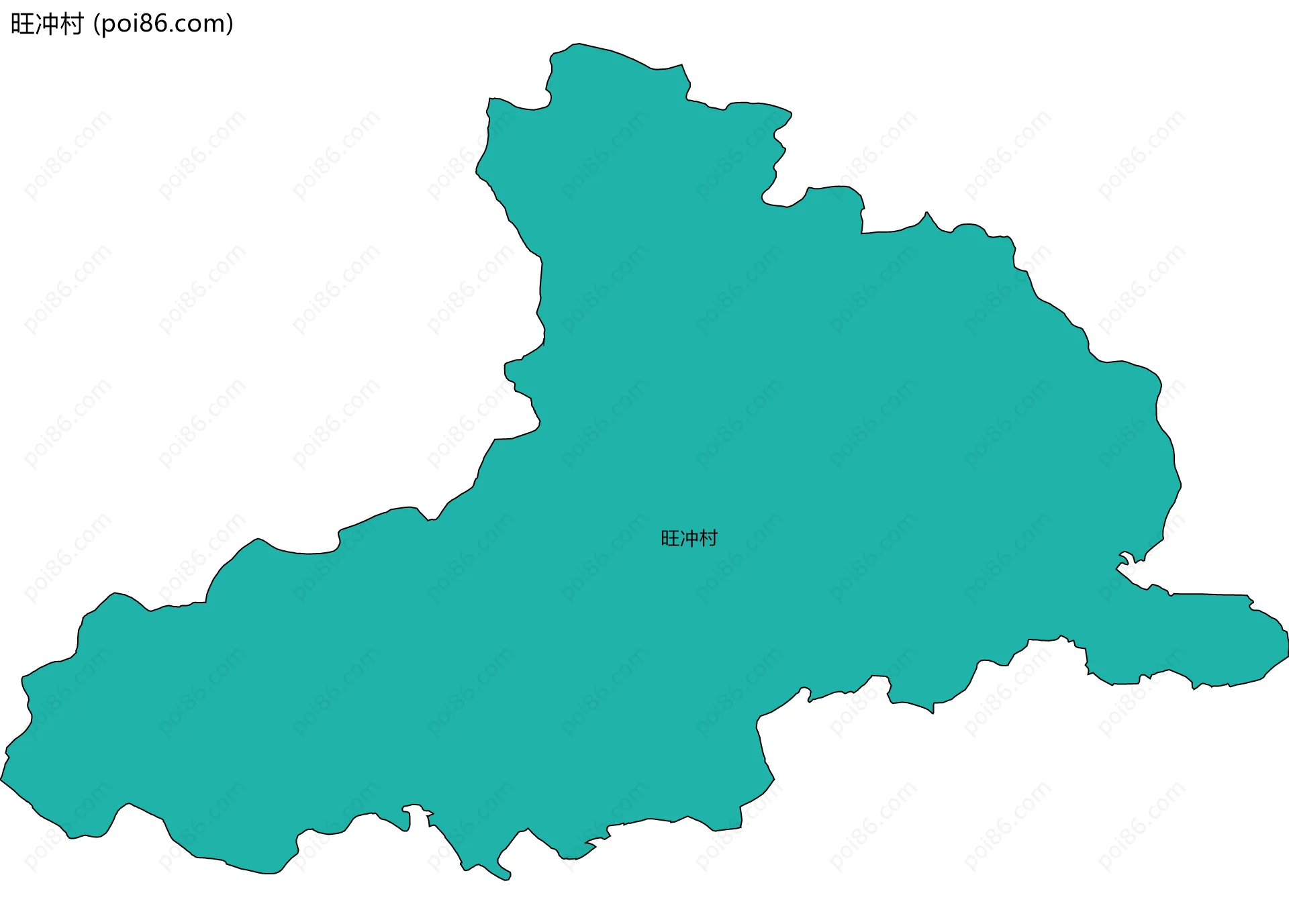 旺冲村边界地图