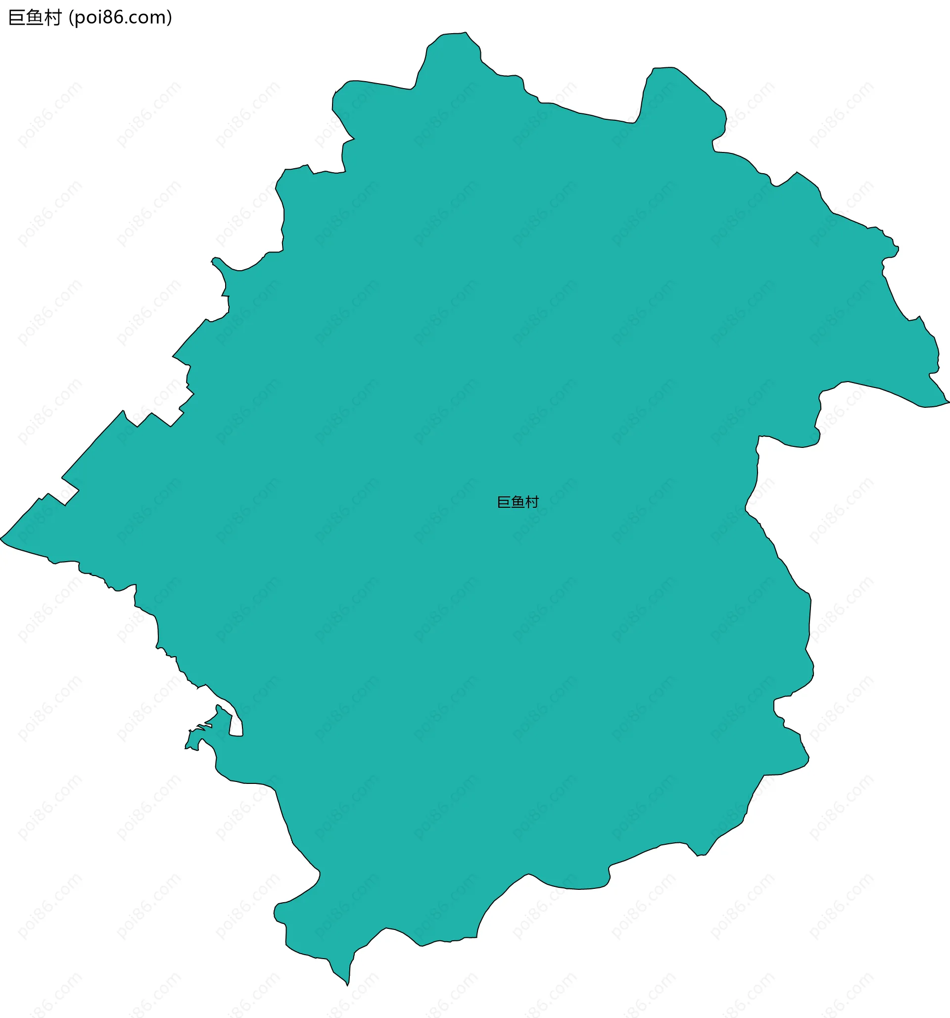 巨鱼村边界地图