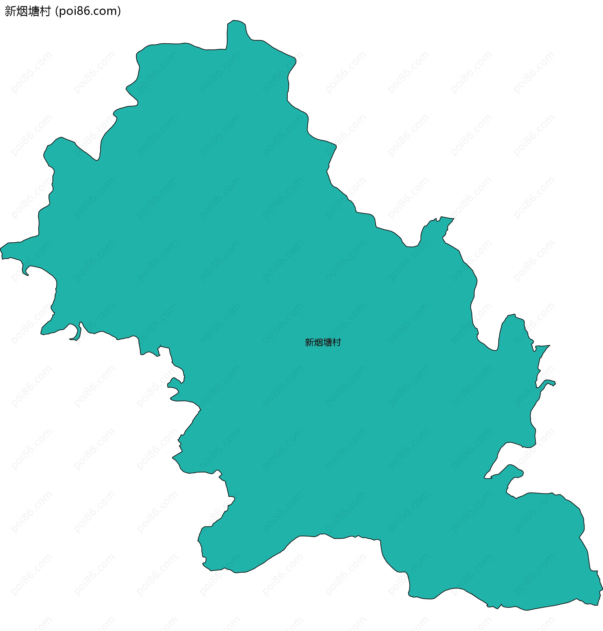 新烟塘村边界地图