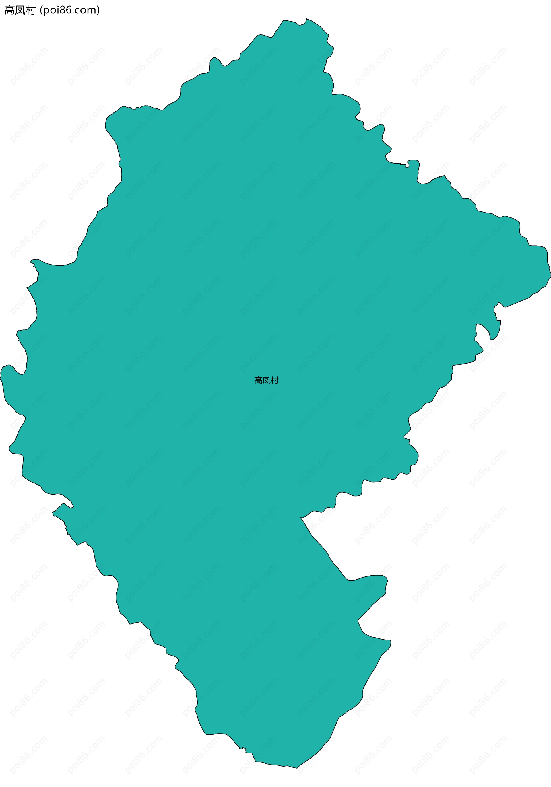 高凤村边界地图