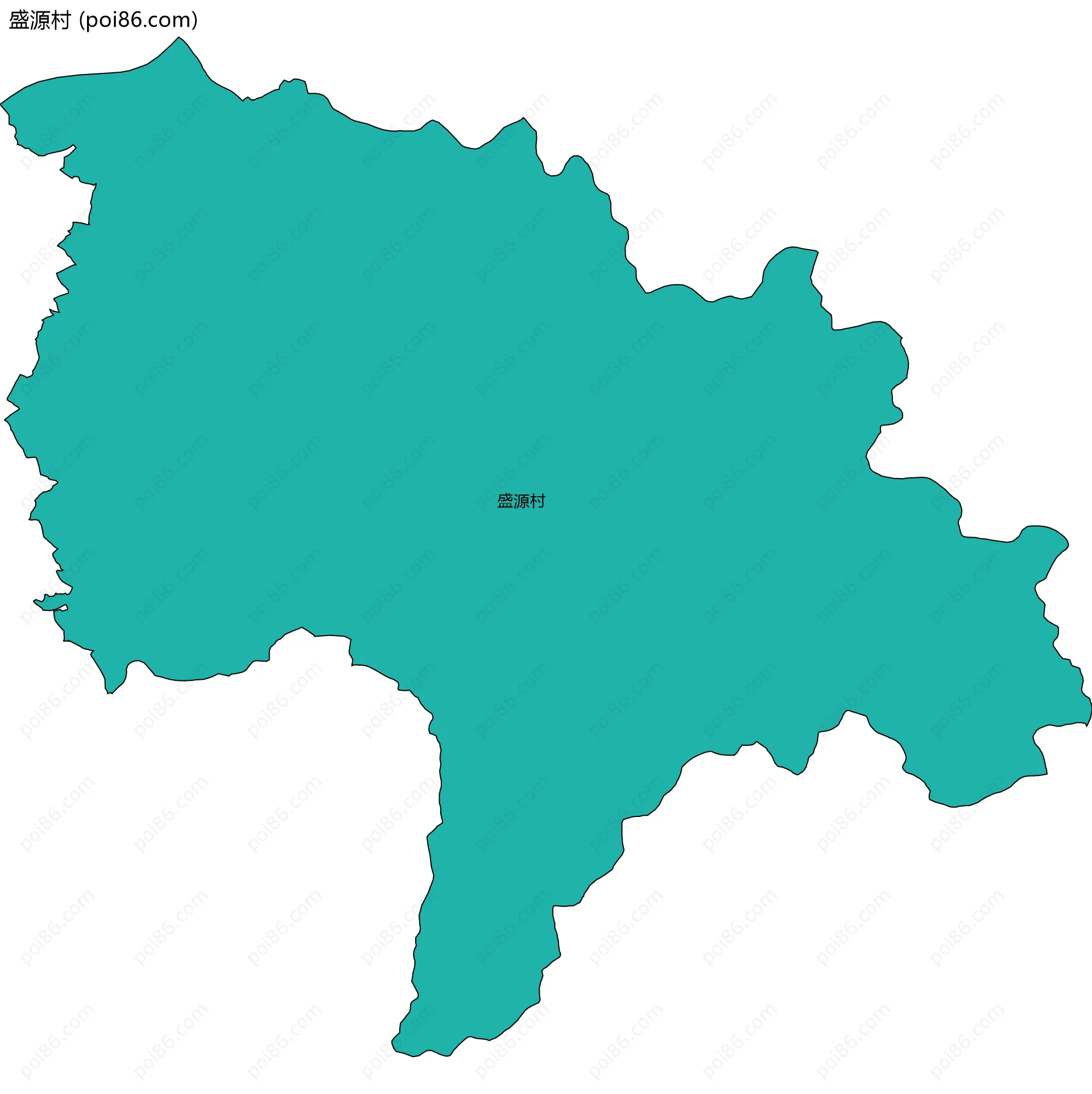 盛源村边界地图