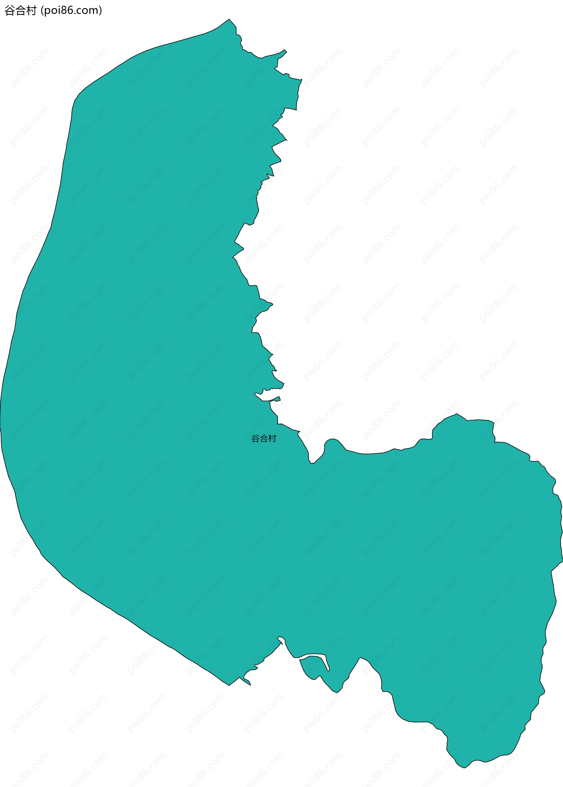 谷合村边界地图