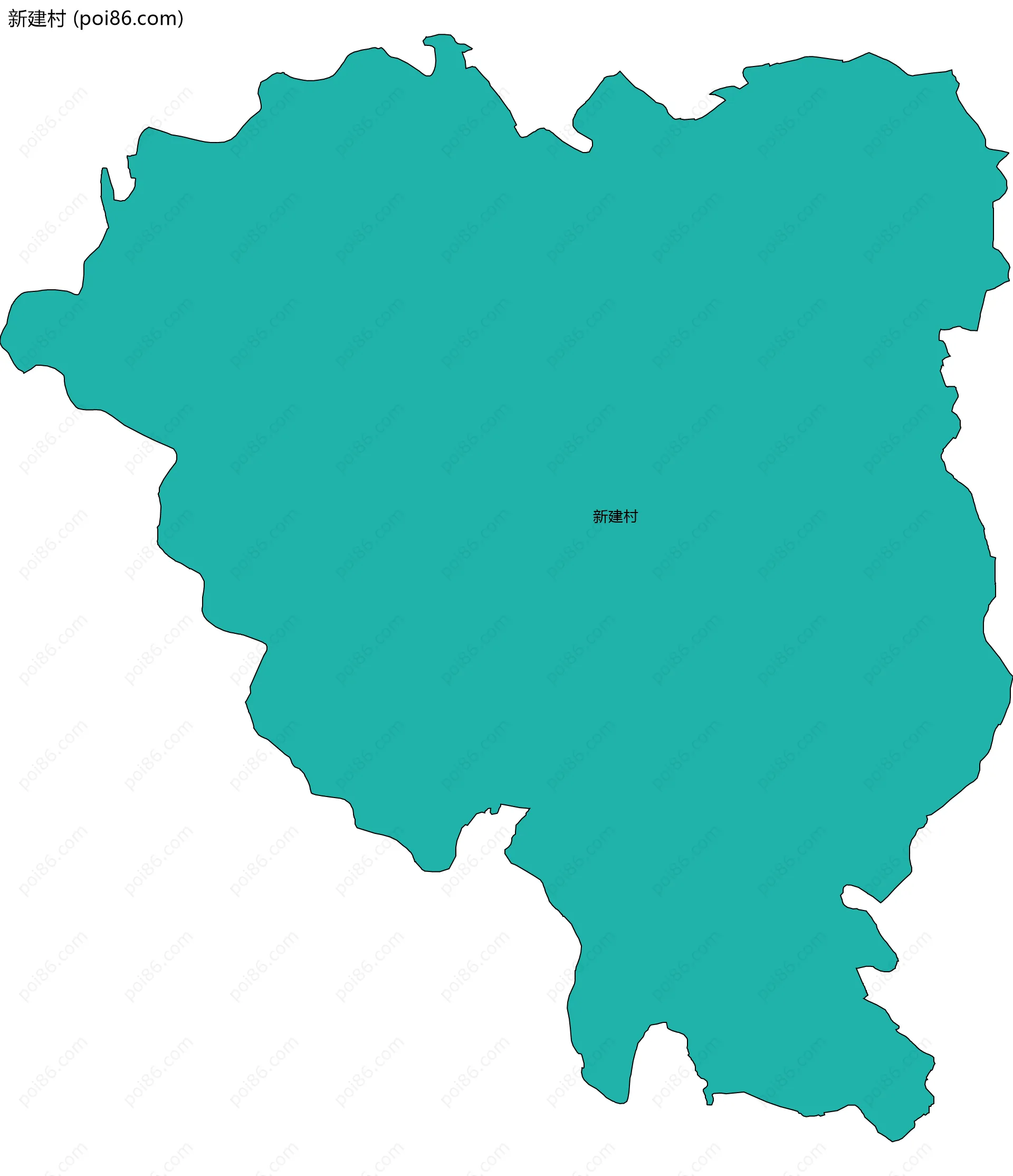 新建村边界地图