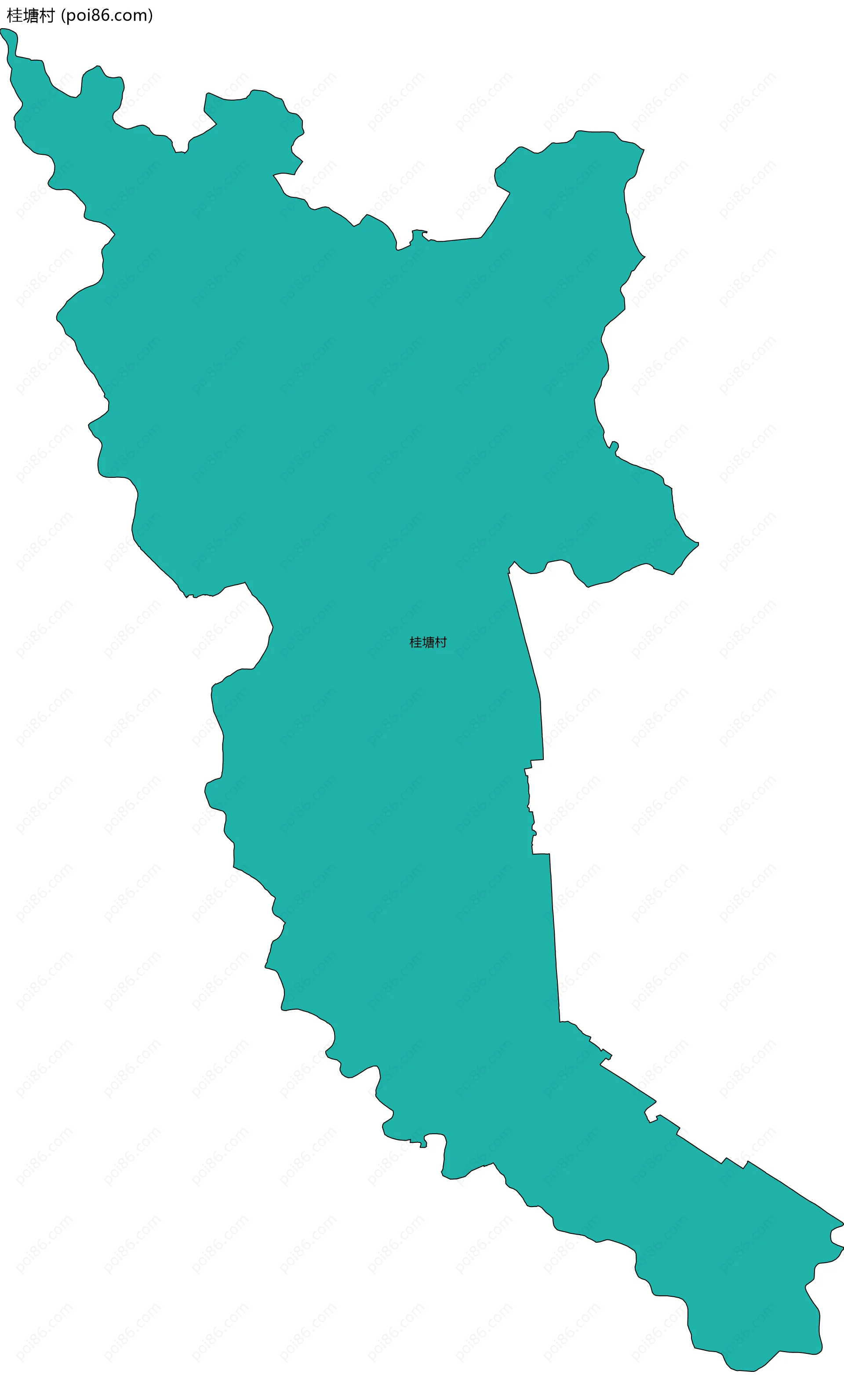 桂塘村边界地图