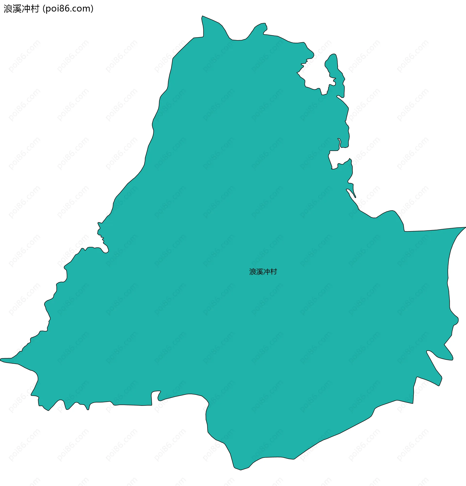 浪溪冲村边界地图