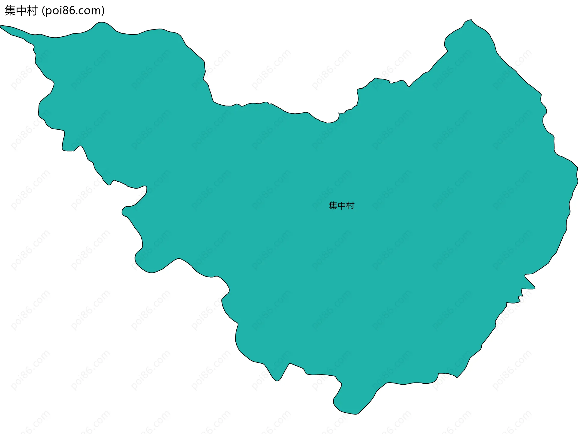 集中村边界地图