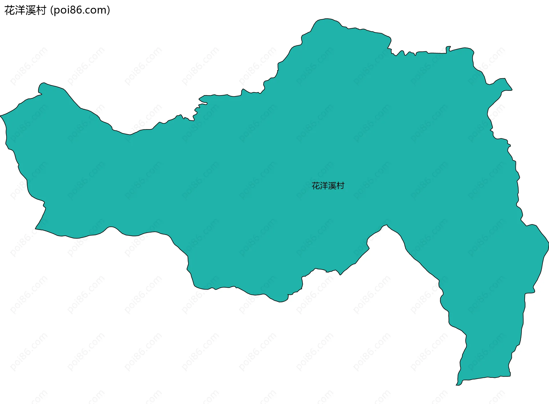 花洋溪村边界地图