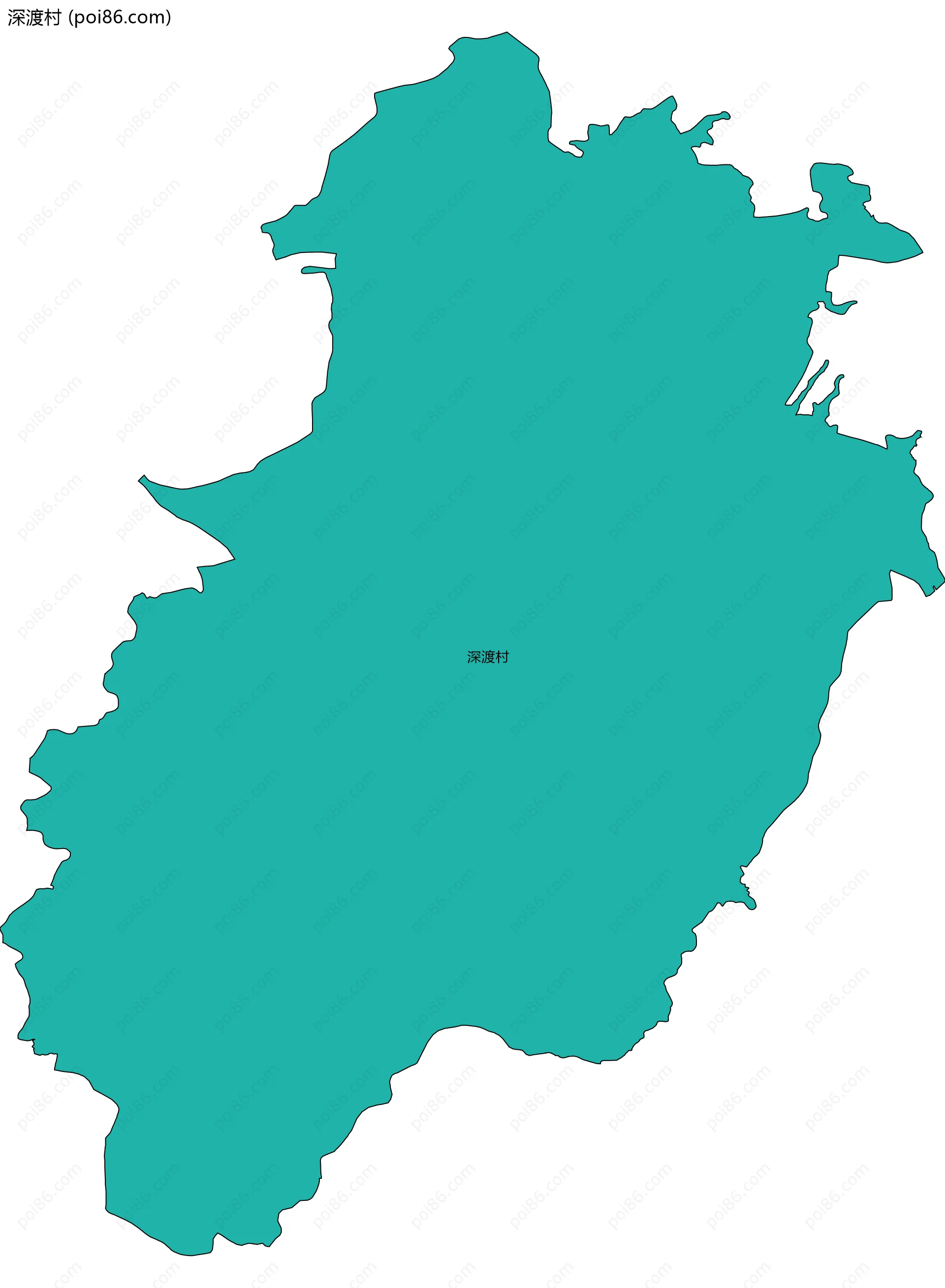 深渡村边界地图