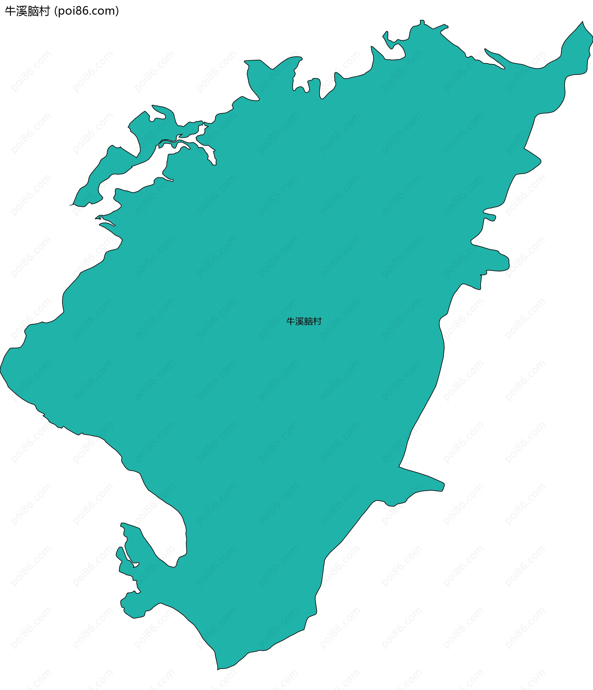 牛溪脑村边界地图