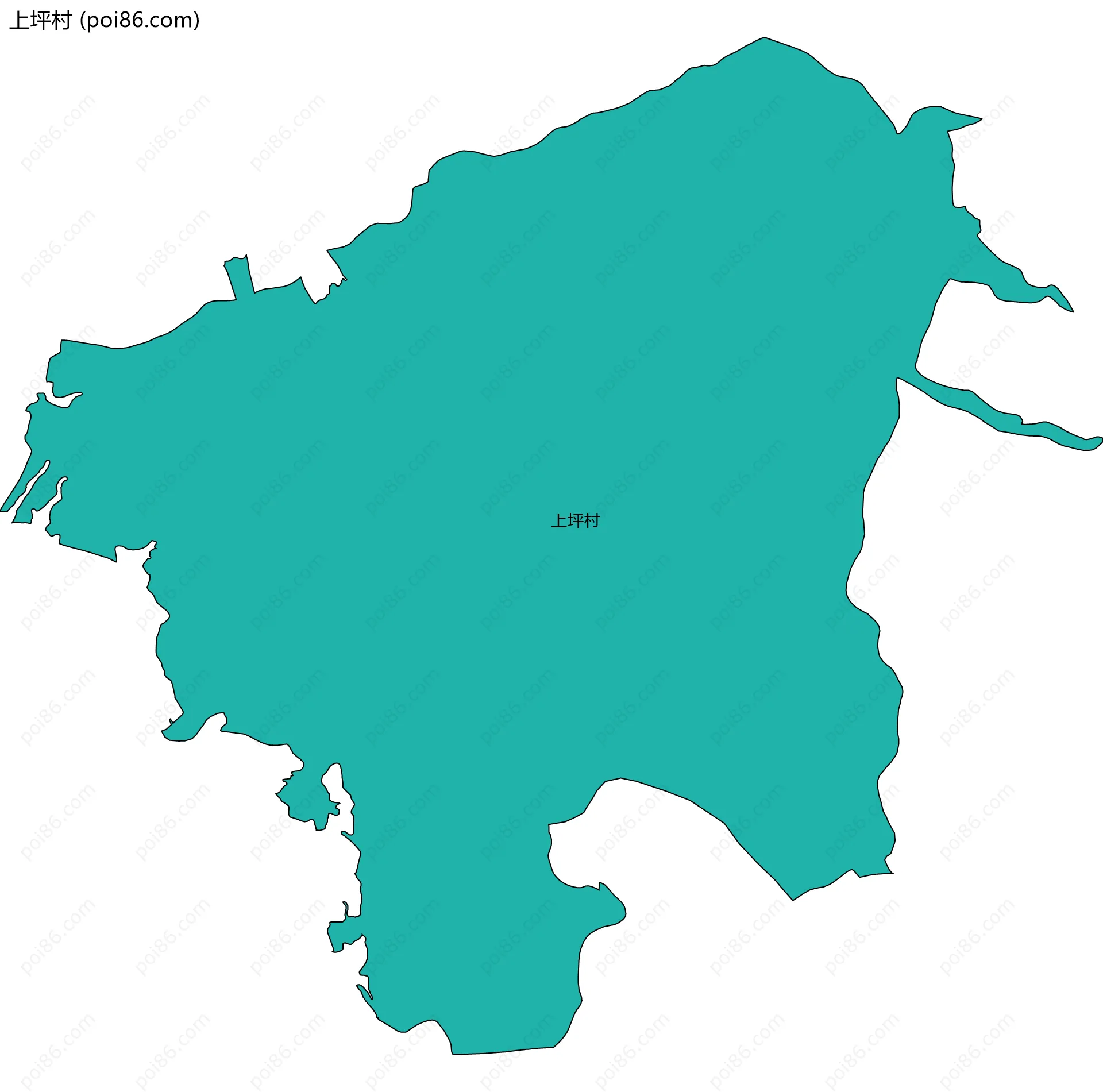 上坪村边界地图