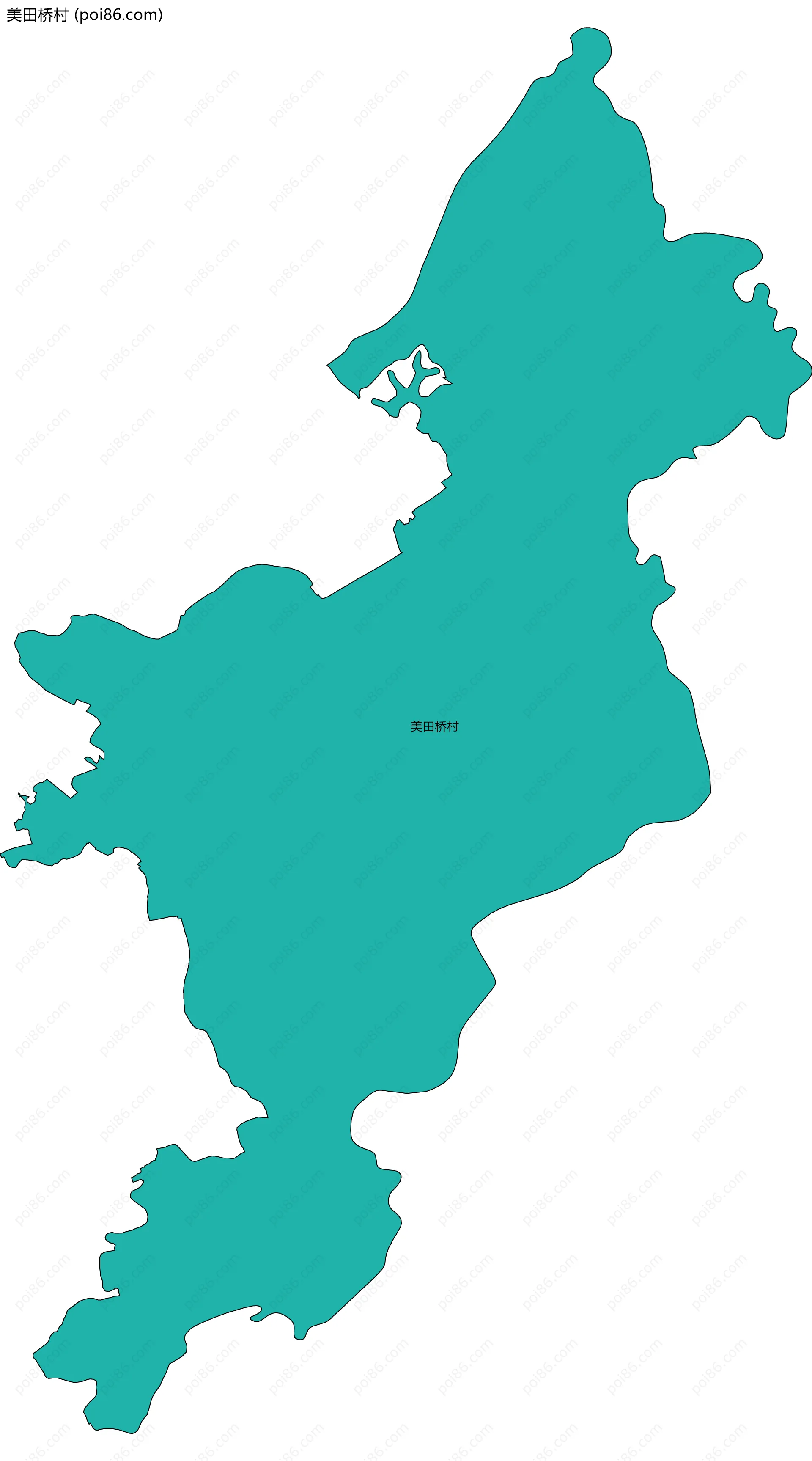 美田桥村边界地图