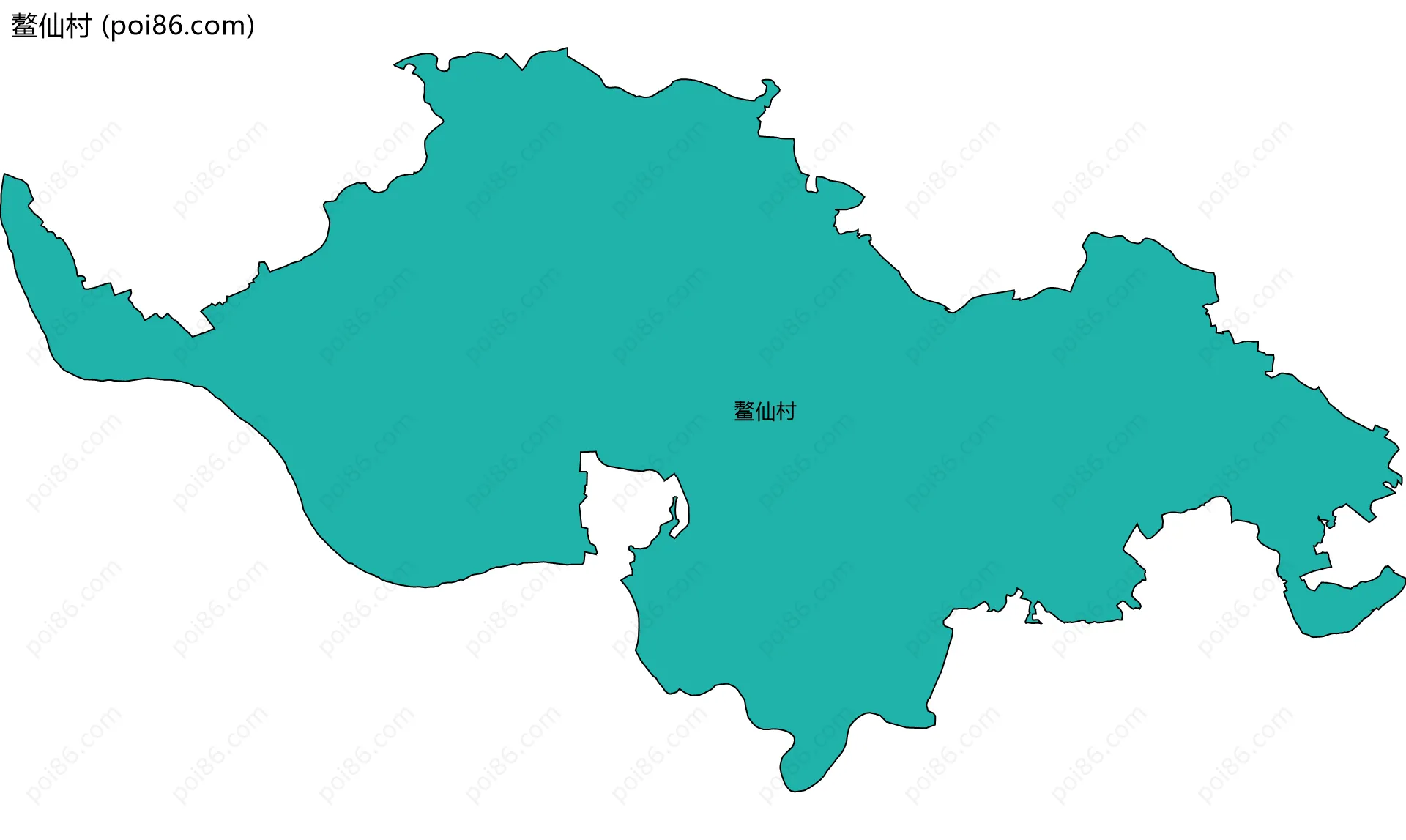 鳌仙村边界地图