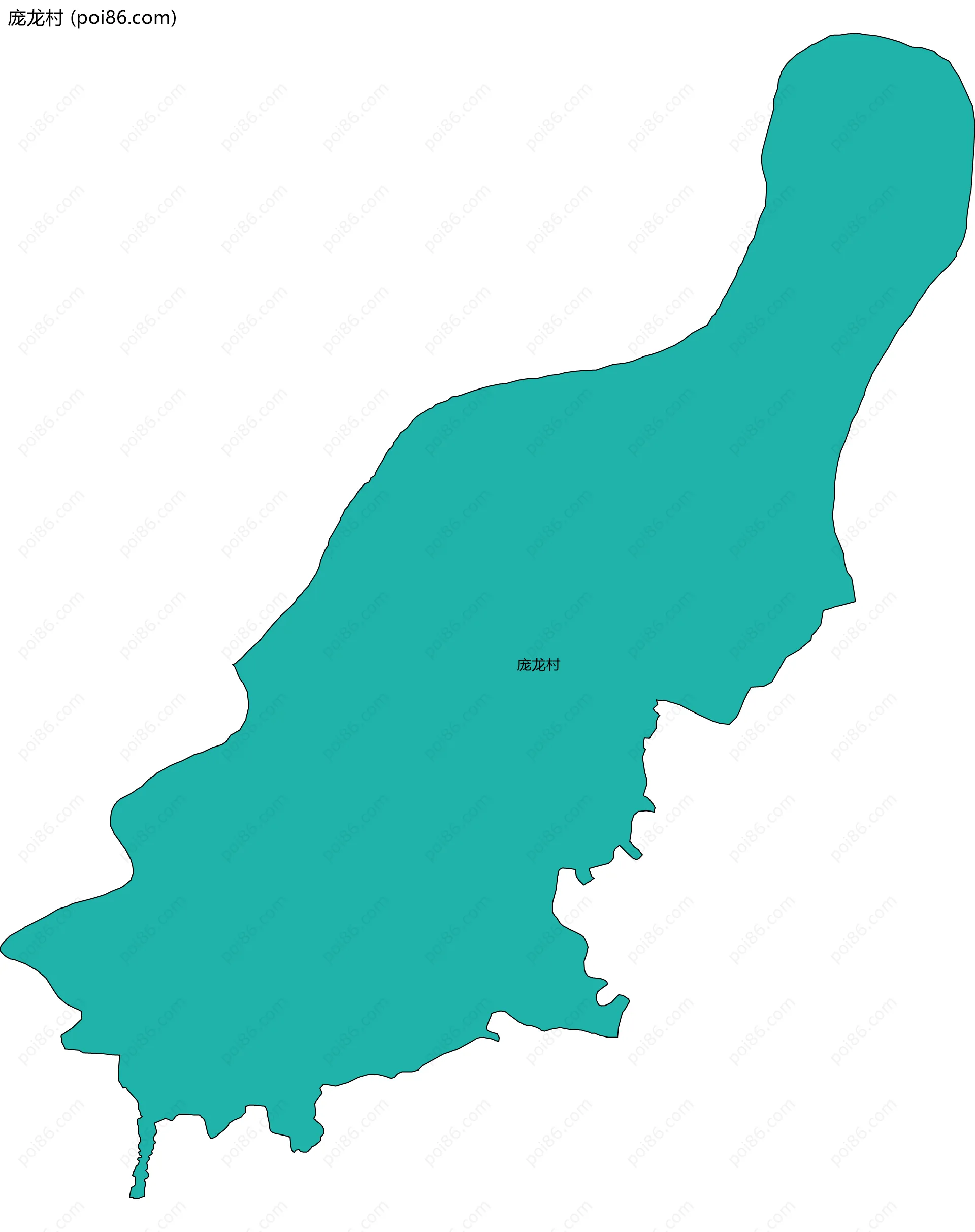 庞龙村边界地图