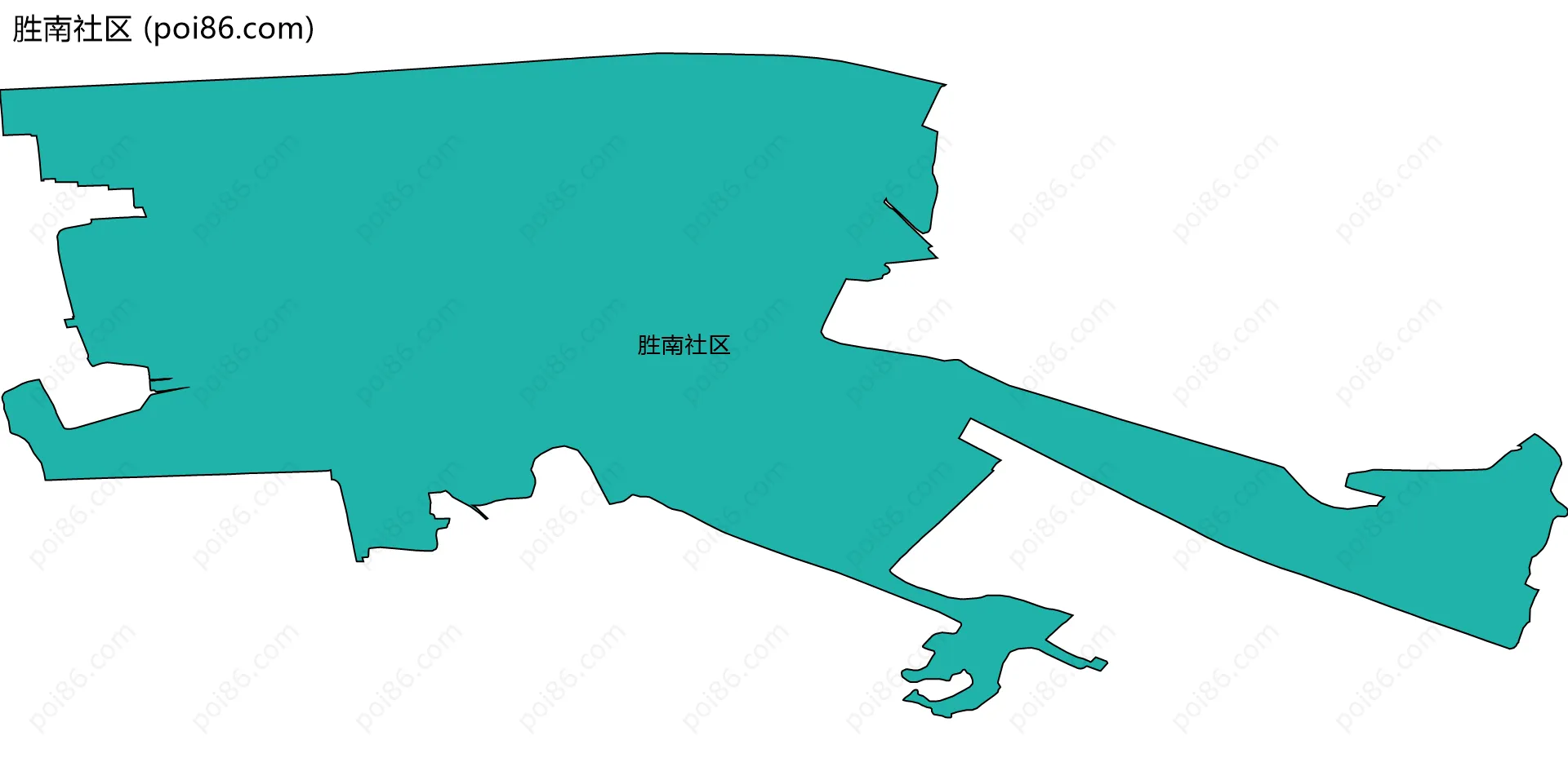 胜南社区边界地图