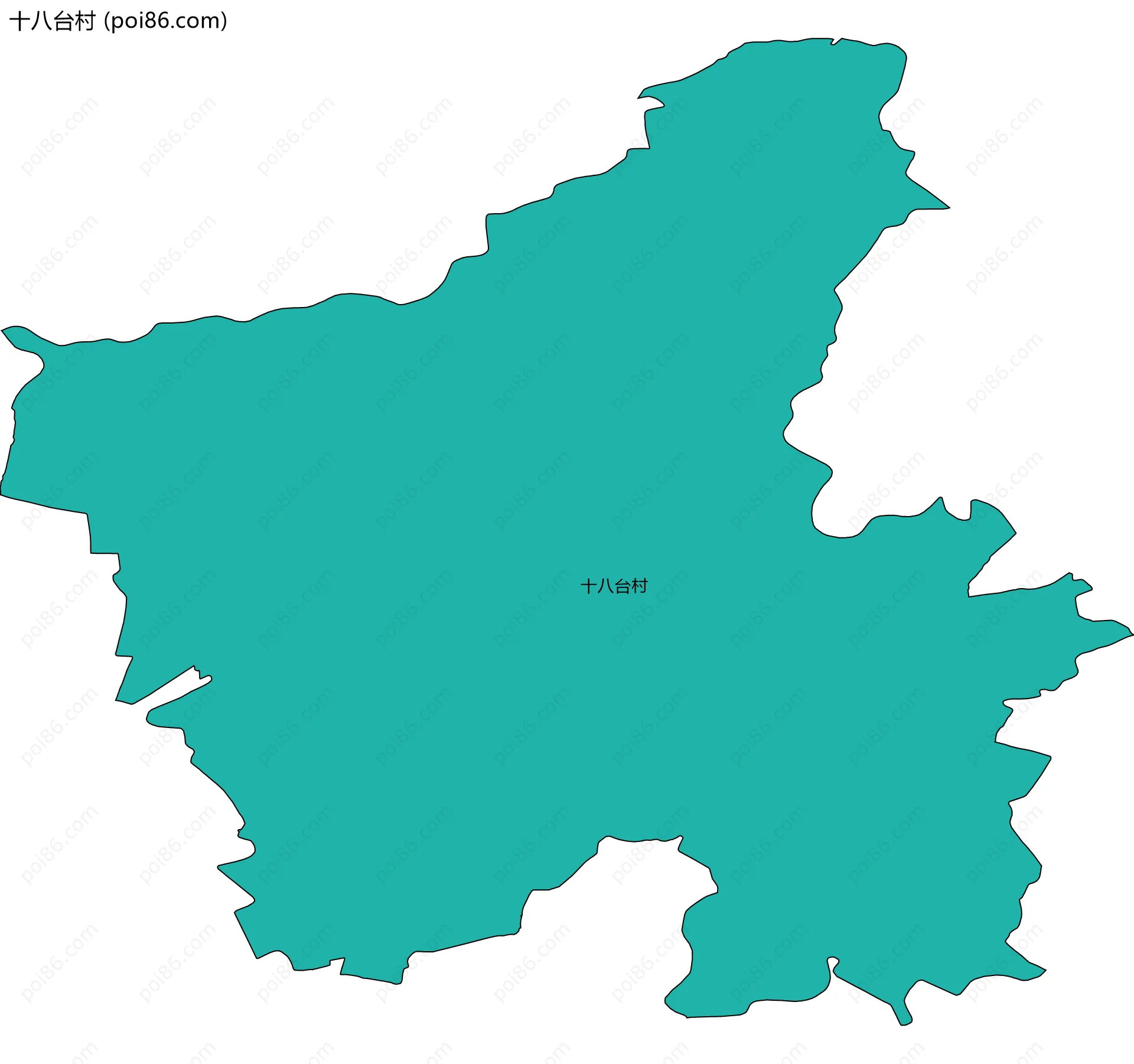 十八台村边界地图