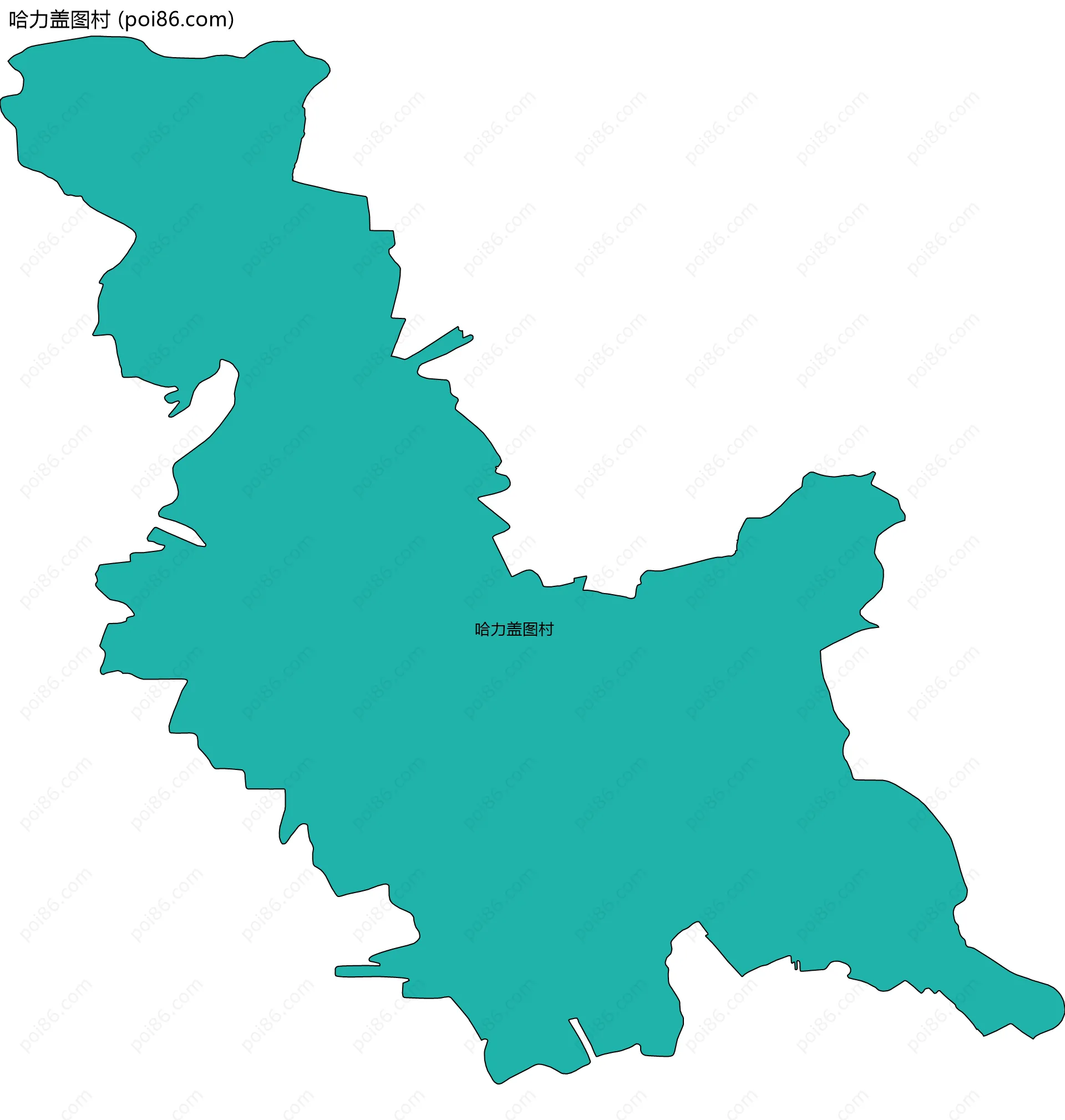 哈力盖图村边界地图