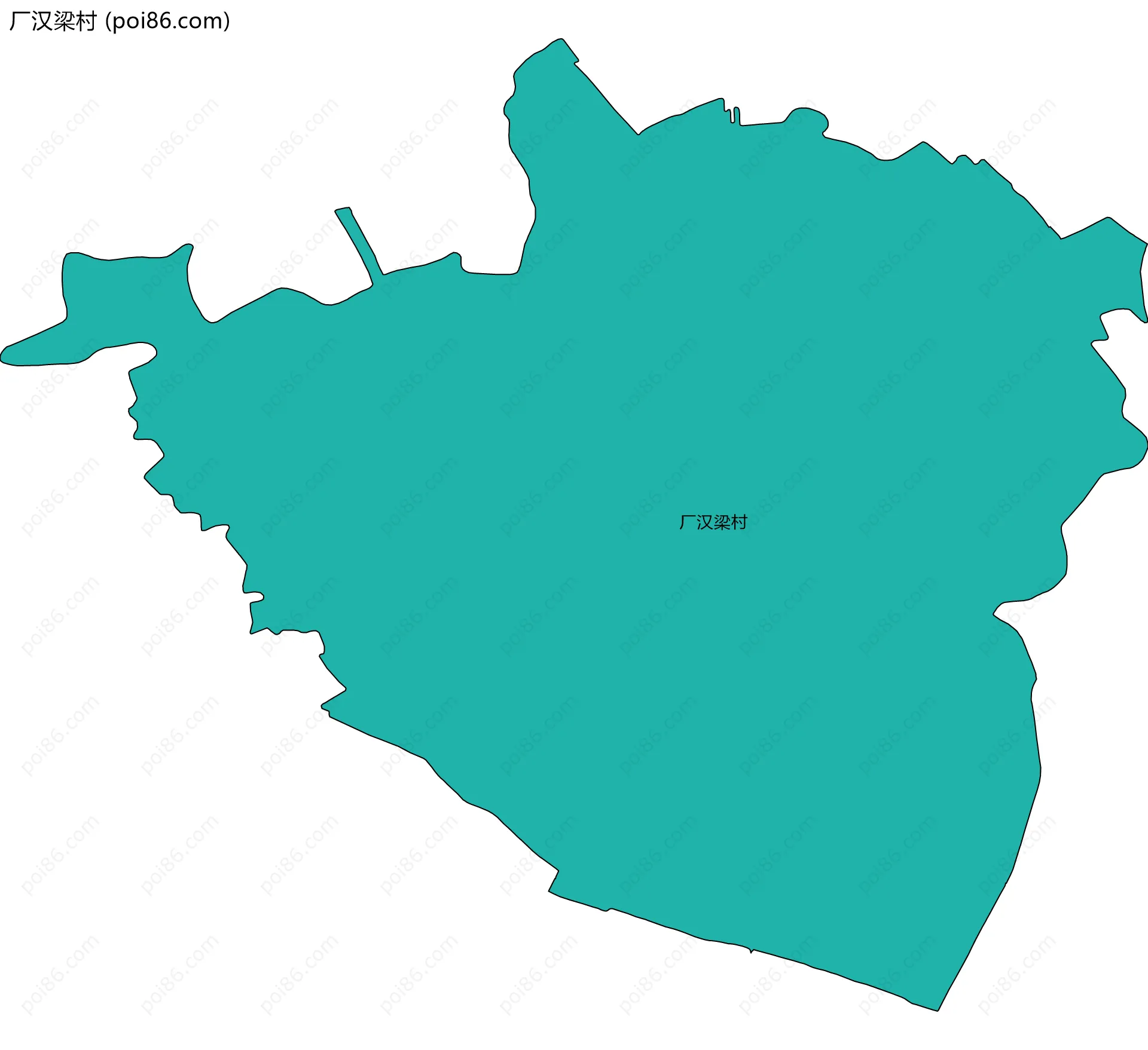 厂汉梁村边界地图