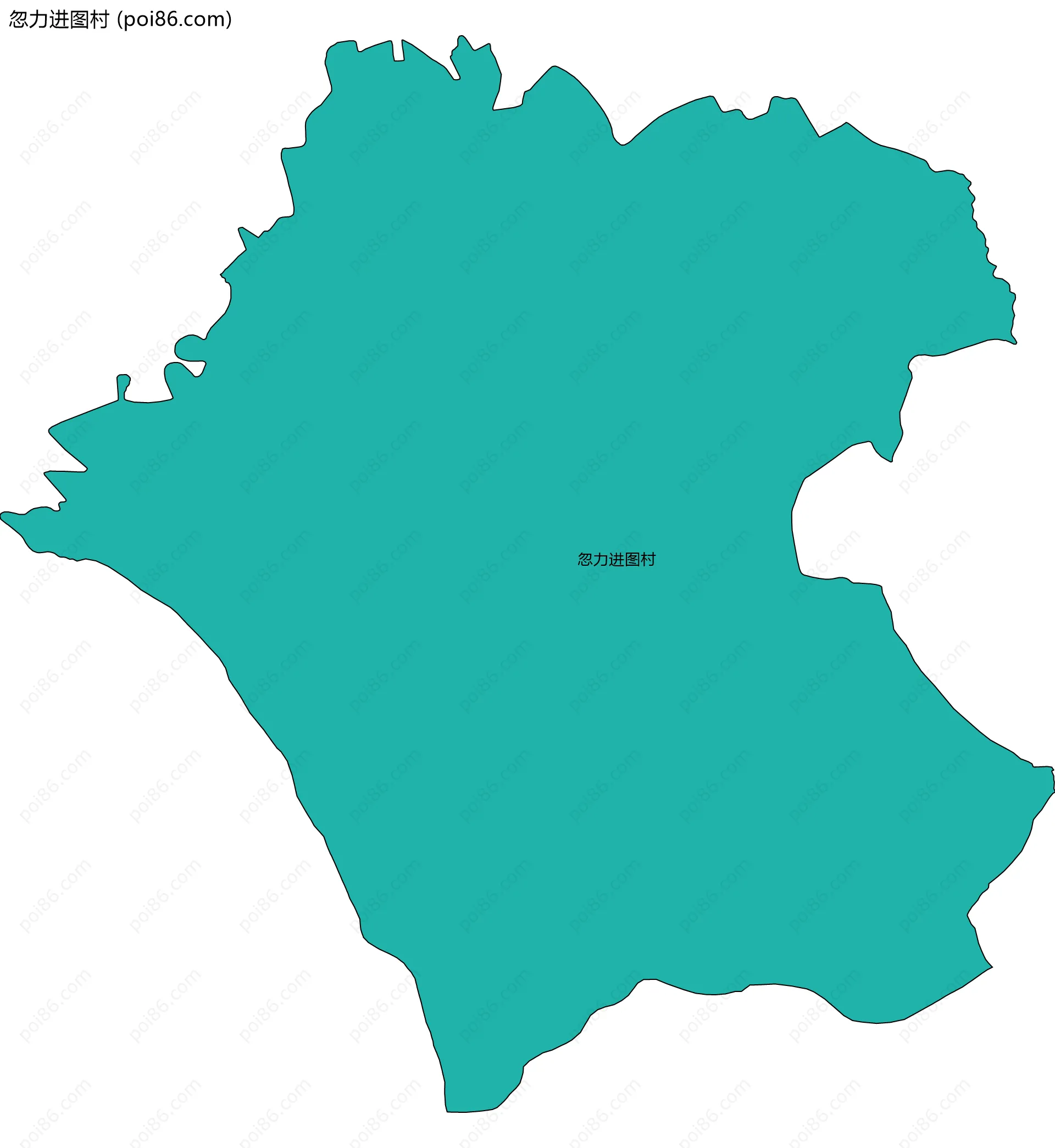 忽力进图村边界地图