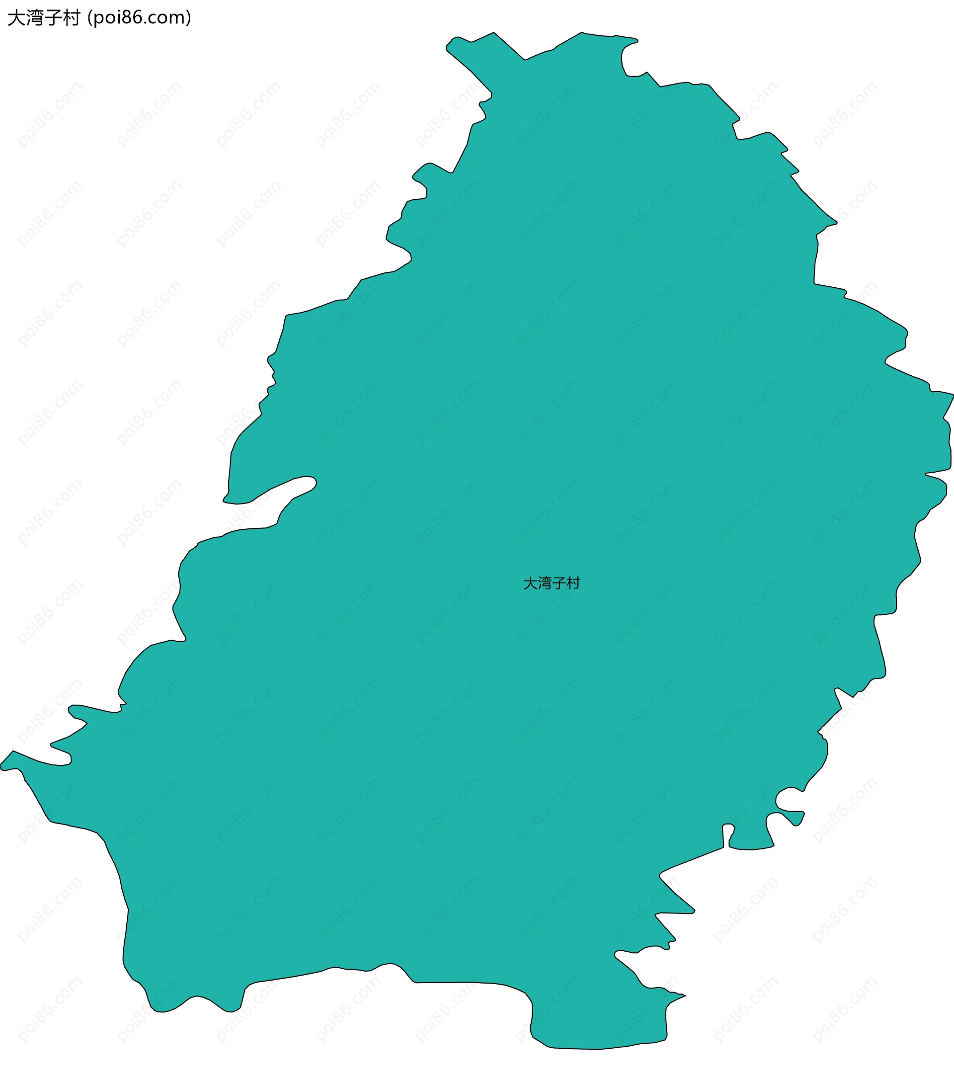 大湾子村边界地图