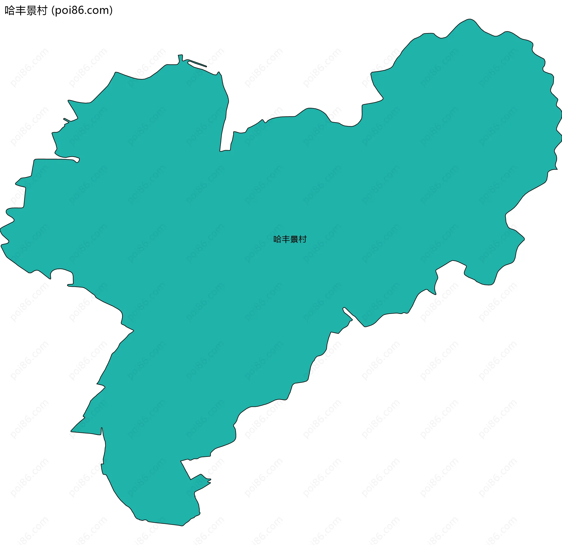 哈丰景村边界地图