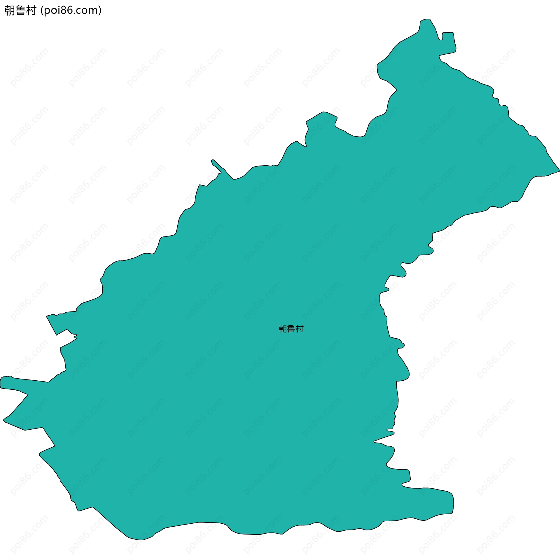 朝鲁村边界地图