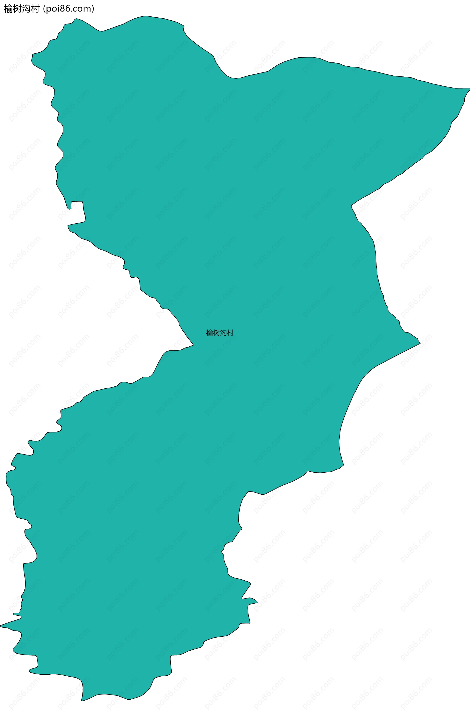 榆树沟村边界地图