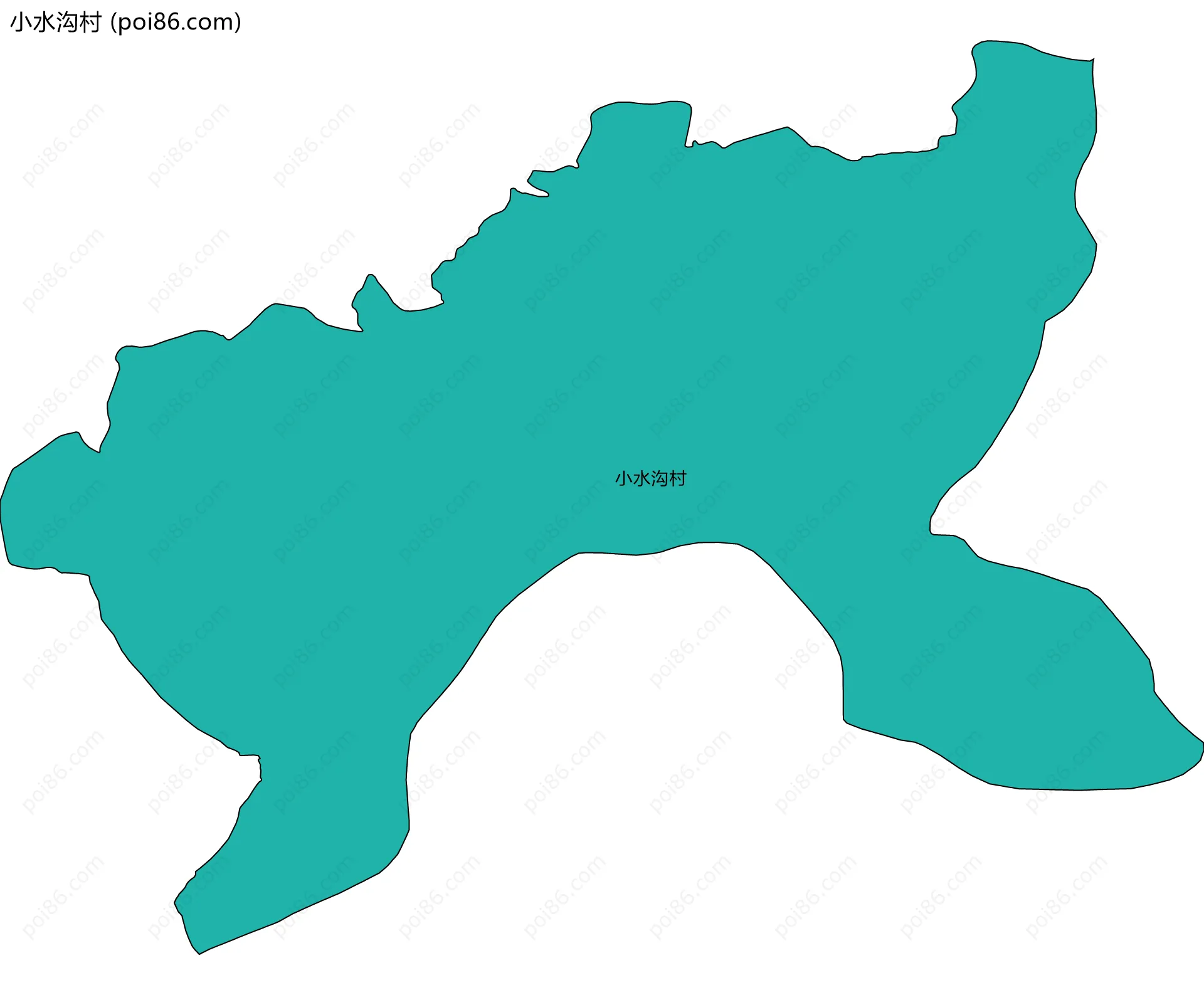 小水沟村边界地图