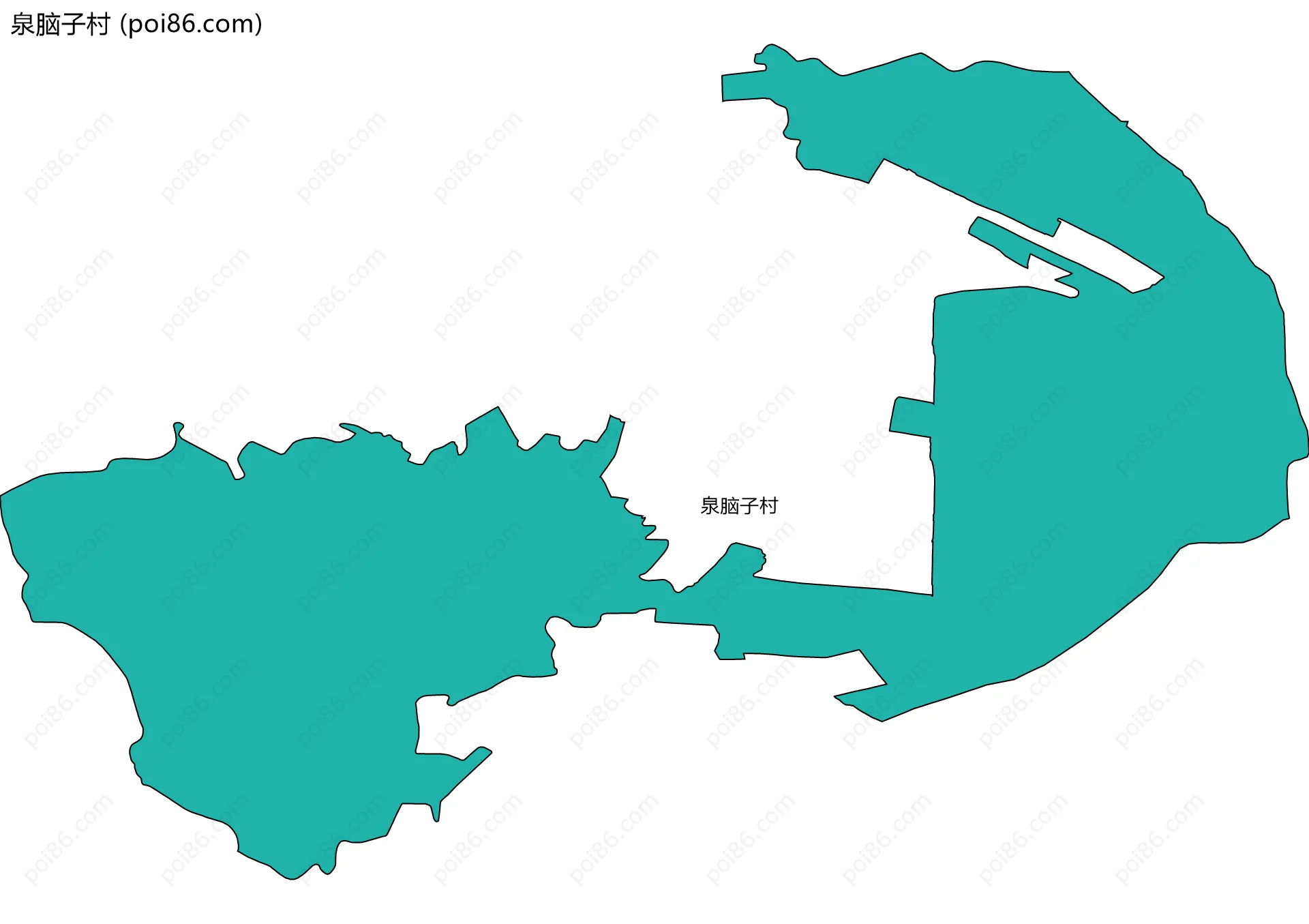 泉脑子村边界地图