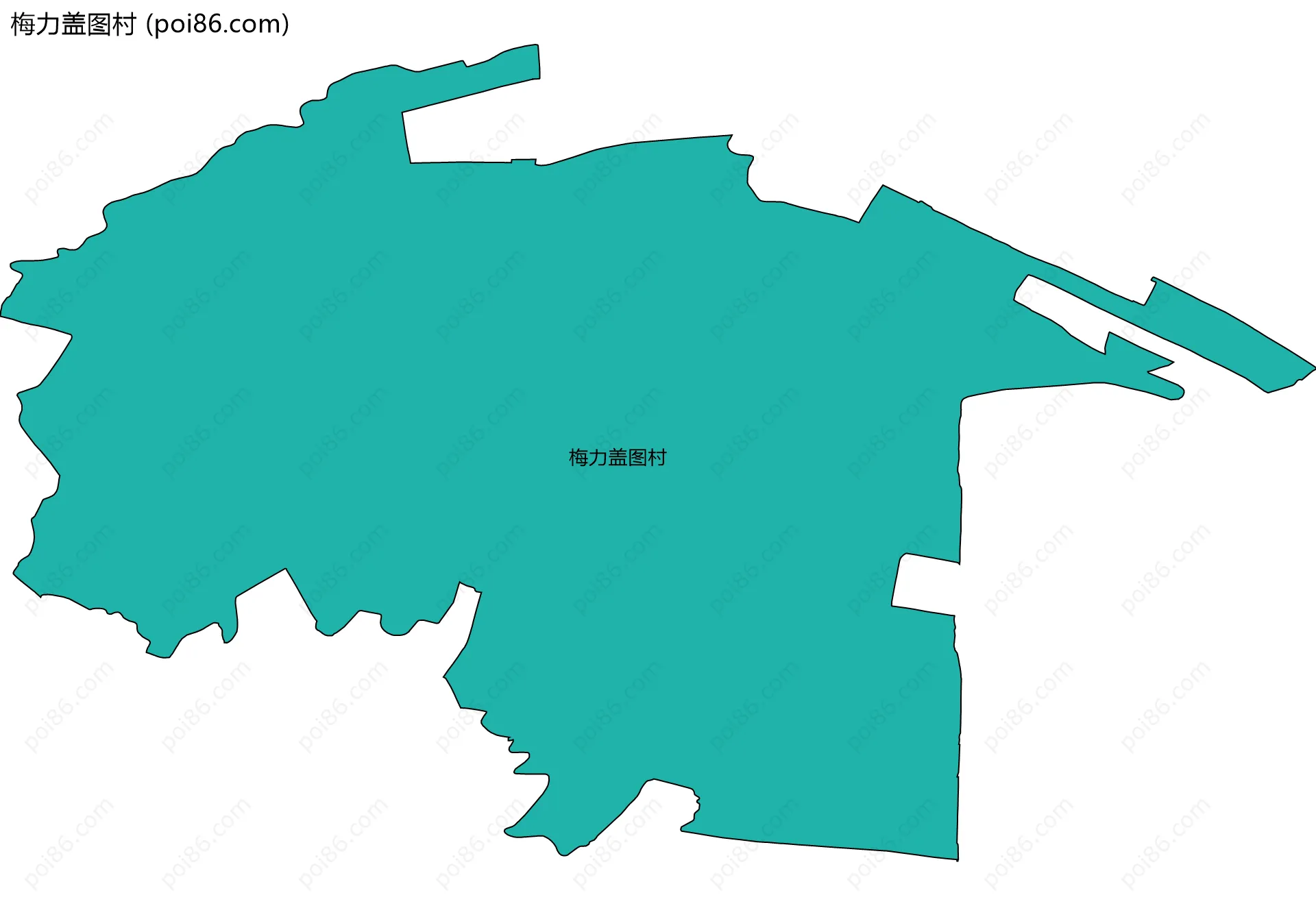 梅力盖图村边界地图