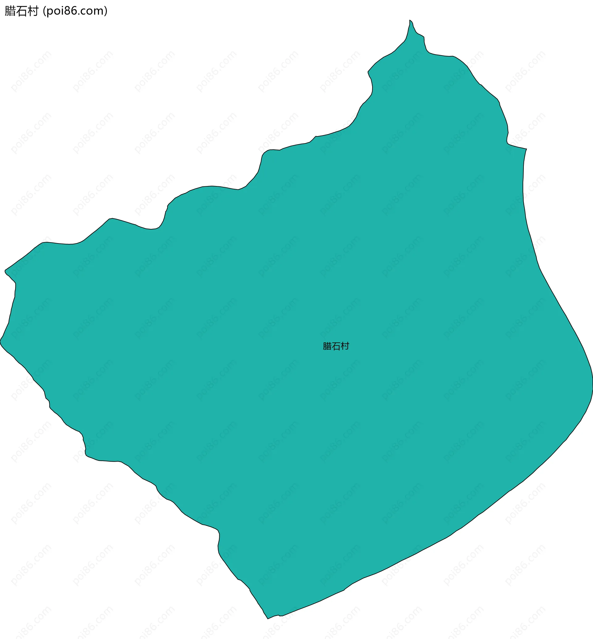 腊石村边界地图