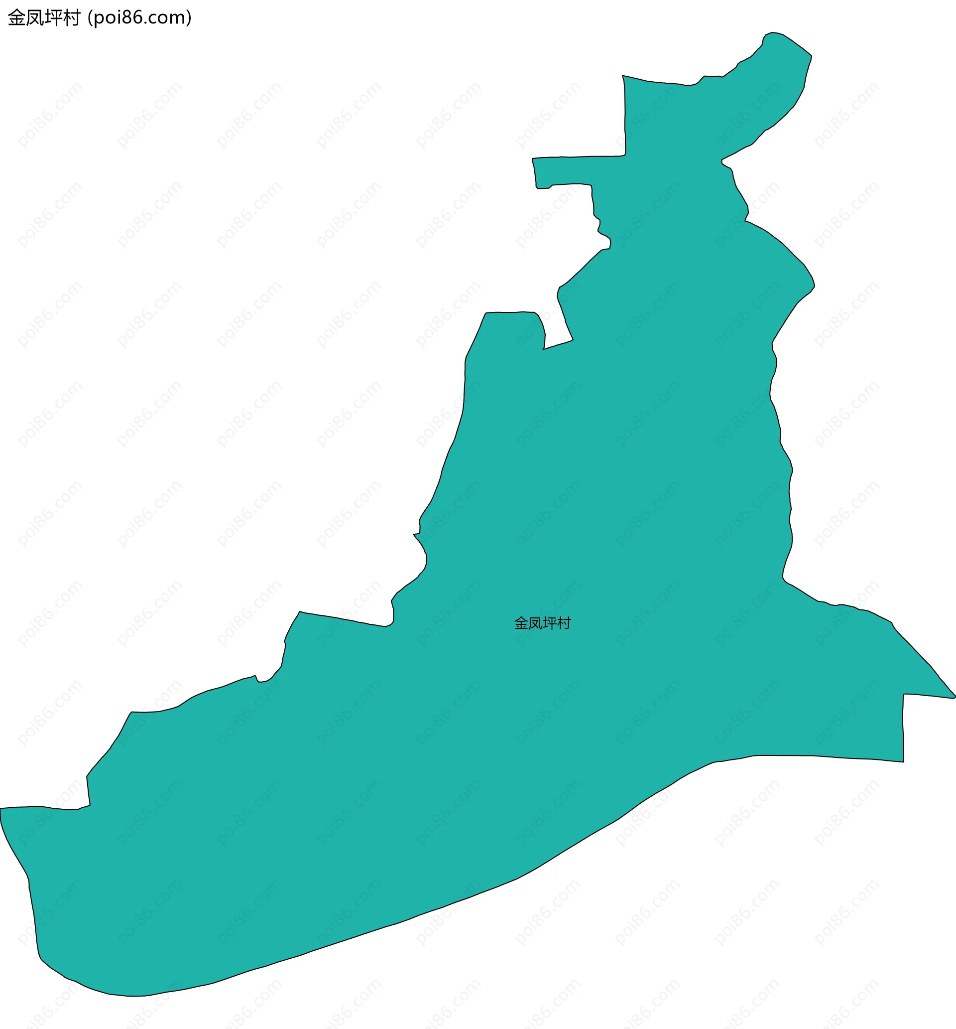 金凤坪村边界地图
