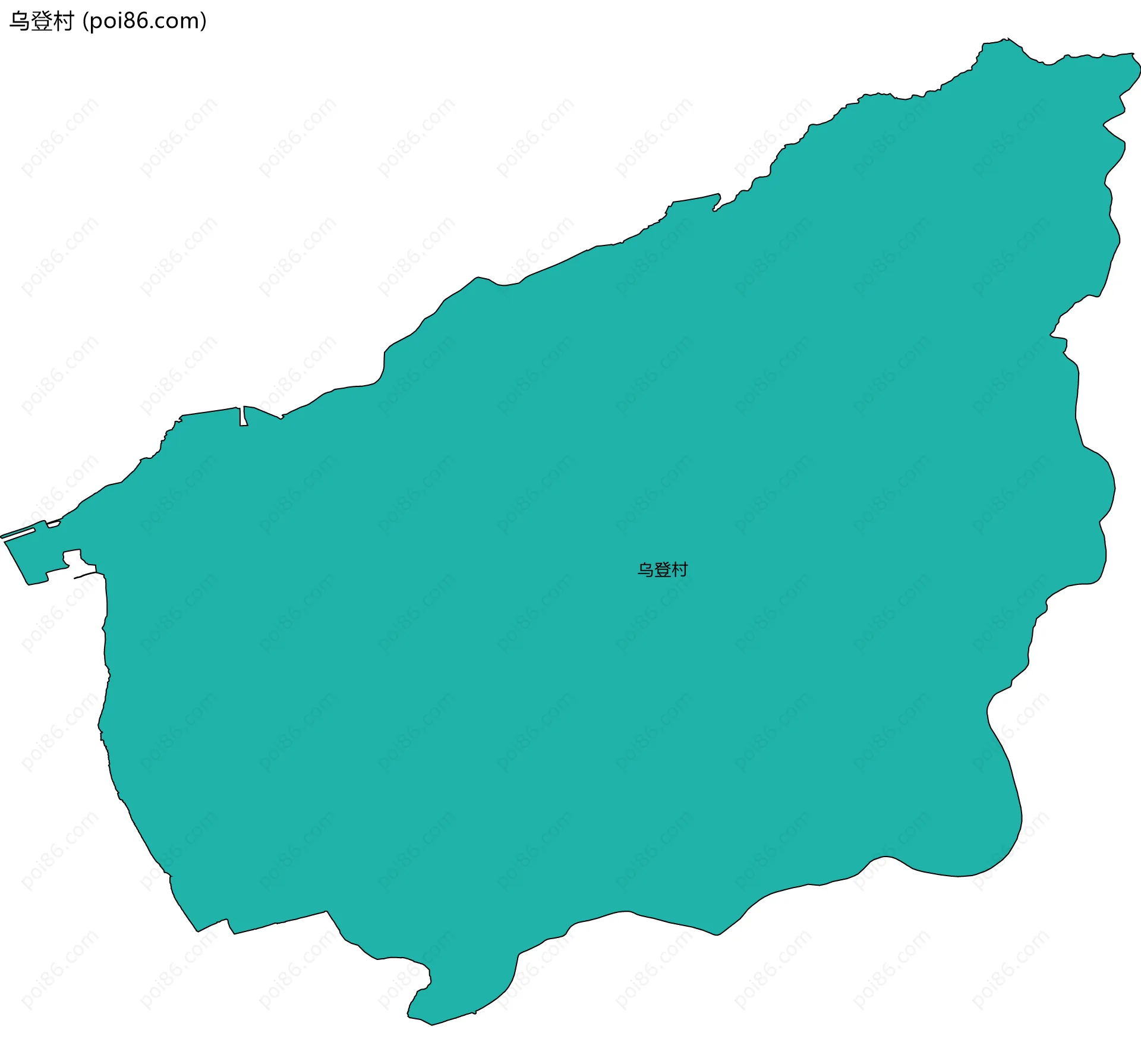 乌登村边界地图