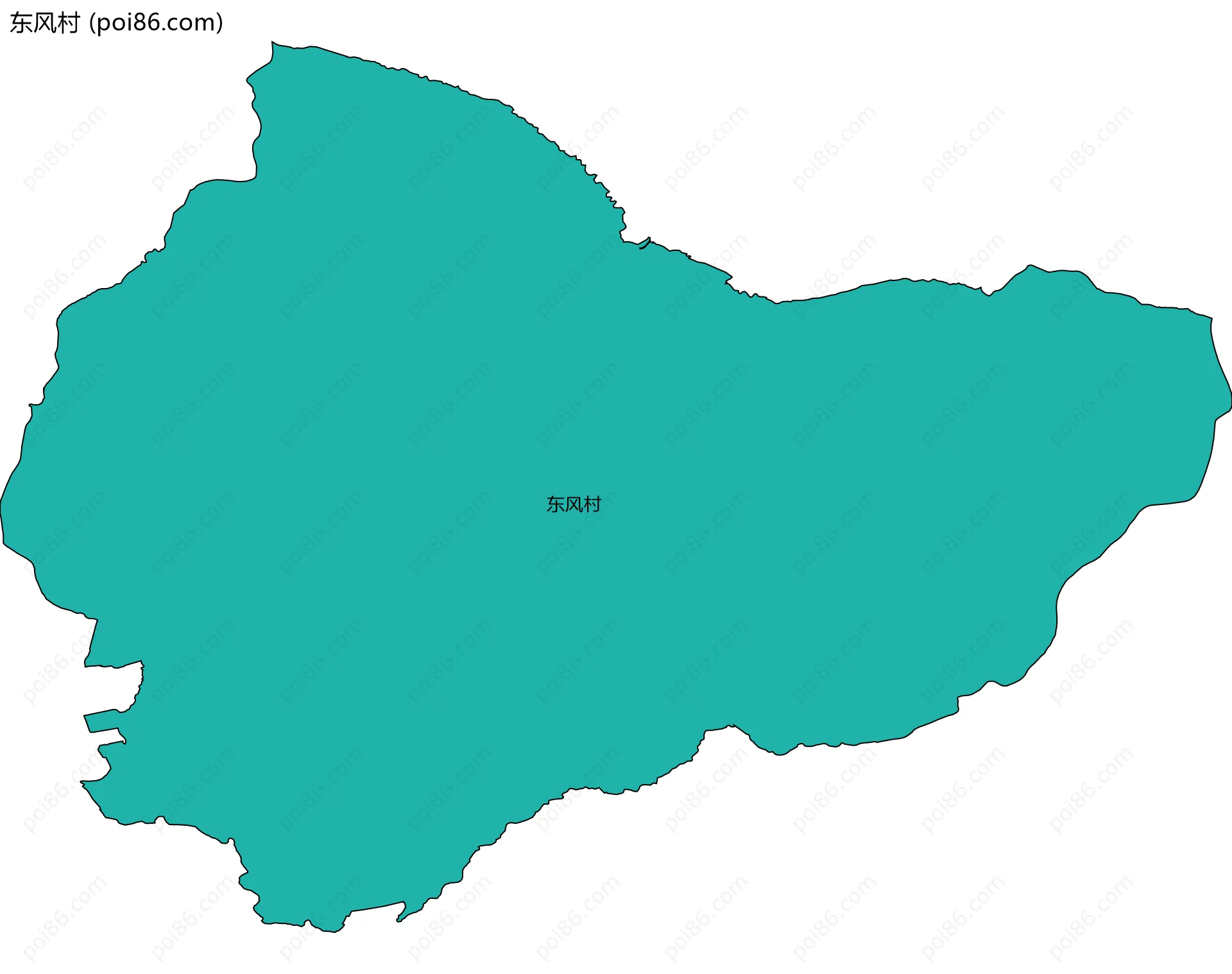 东风村边界地图
