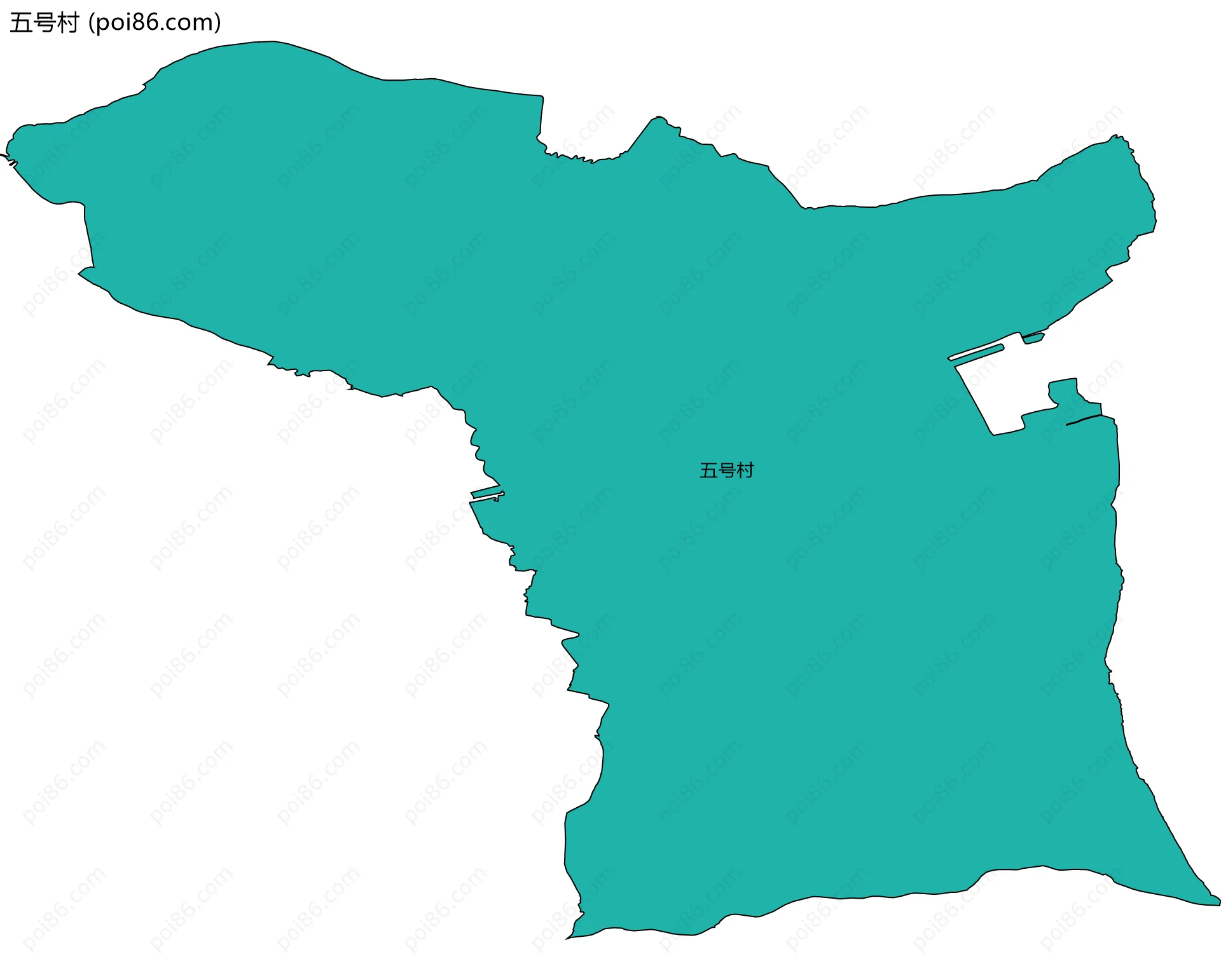五号村边界地图