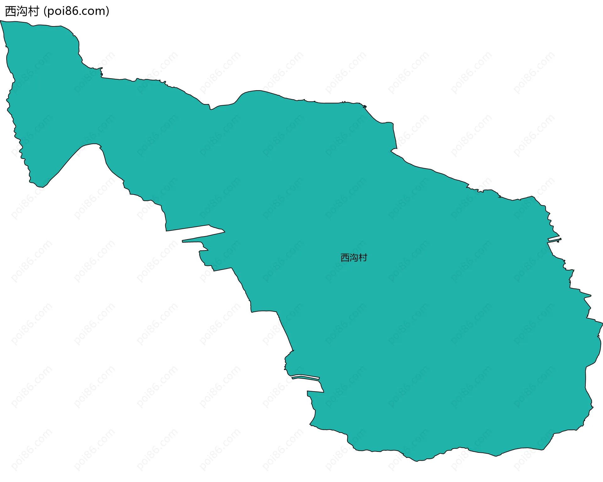 西沟村边界地图