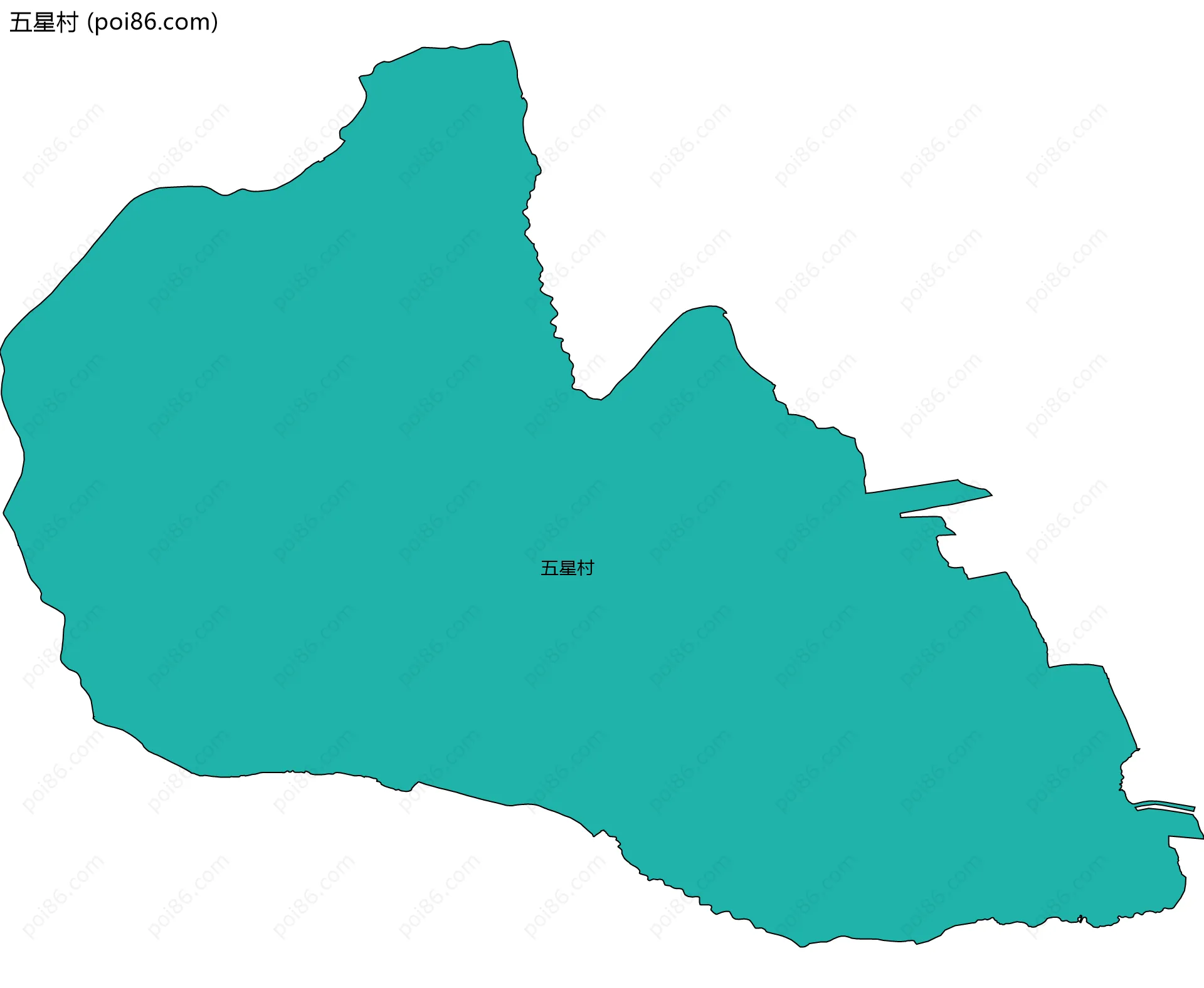 五星村边界地图